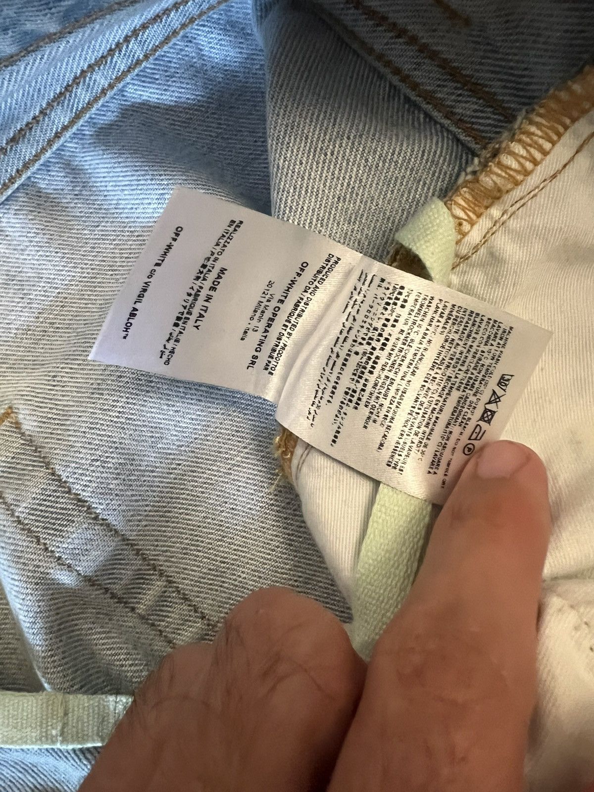 Off-White Off-White cropped raw denim jeans size 34 Size US 34 / EU 50 - 7 Thumbnail