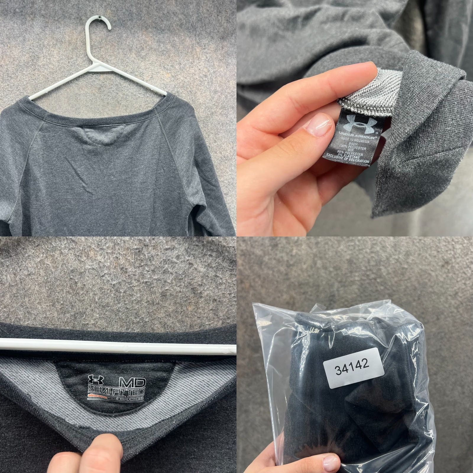 Under Armour Under Armour Sweatshirt Womens M Gray Pullover Long Sleeve Logo Activewear Size M / US 6-8 / IT 42-44 - 8 Thumbnail