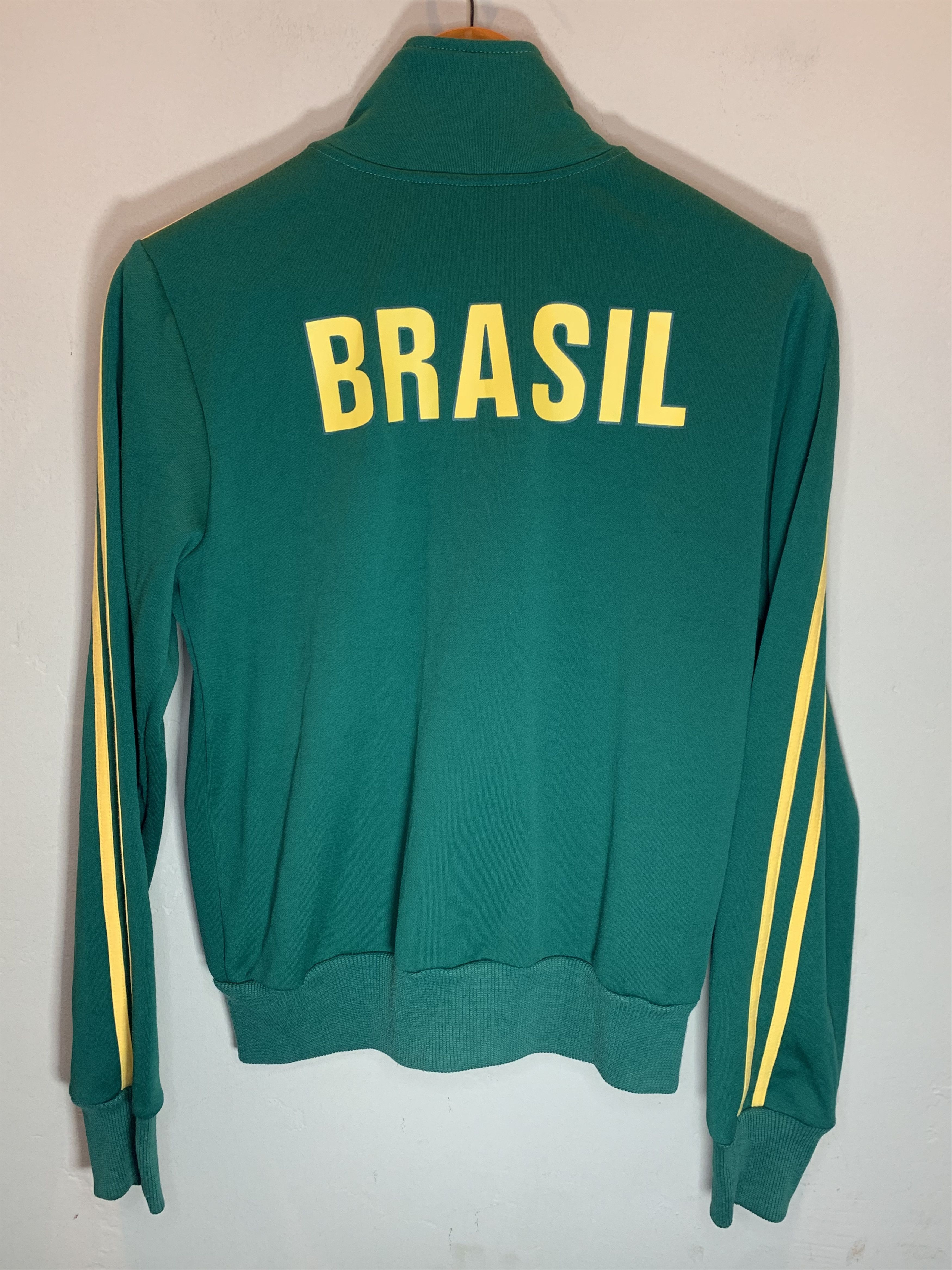 Vintage *RARE* Vintage Brasil Brazil Striped Zip Track Jacket Y2K Size US M / EU 48-50 / 2 - 2 Thumbnail