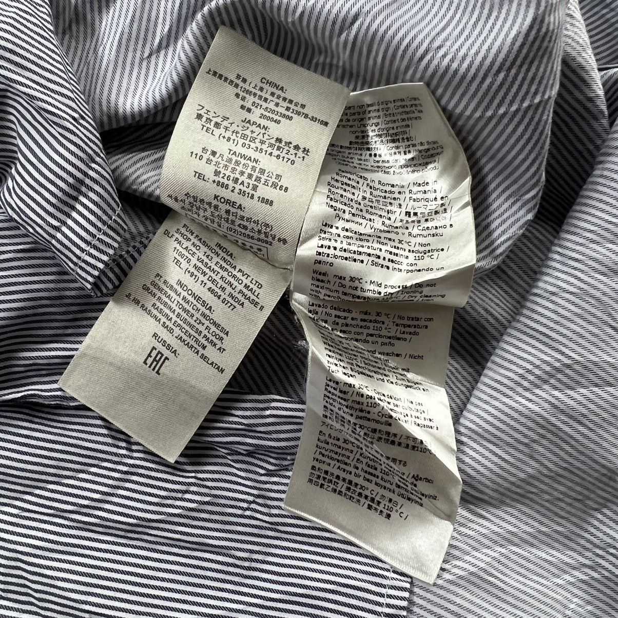 Fendi Fendi Neckless Stripe Button Up Longsleeve Shirt Size S / US 4 / IT 40 - 6 Thumbnail