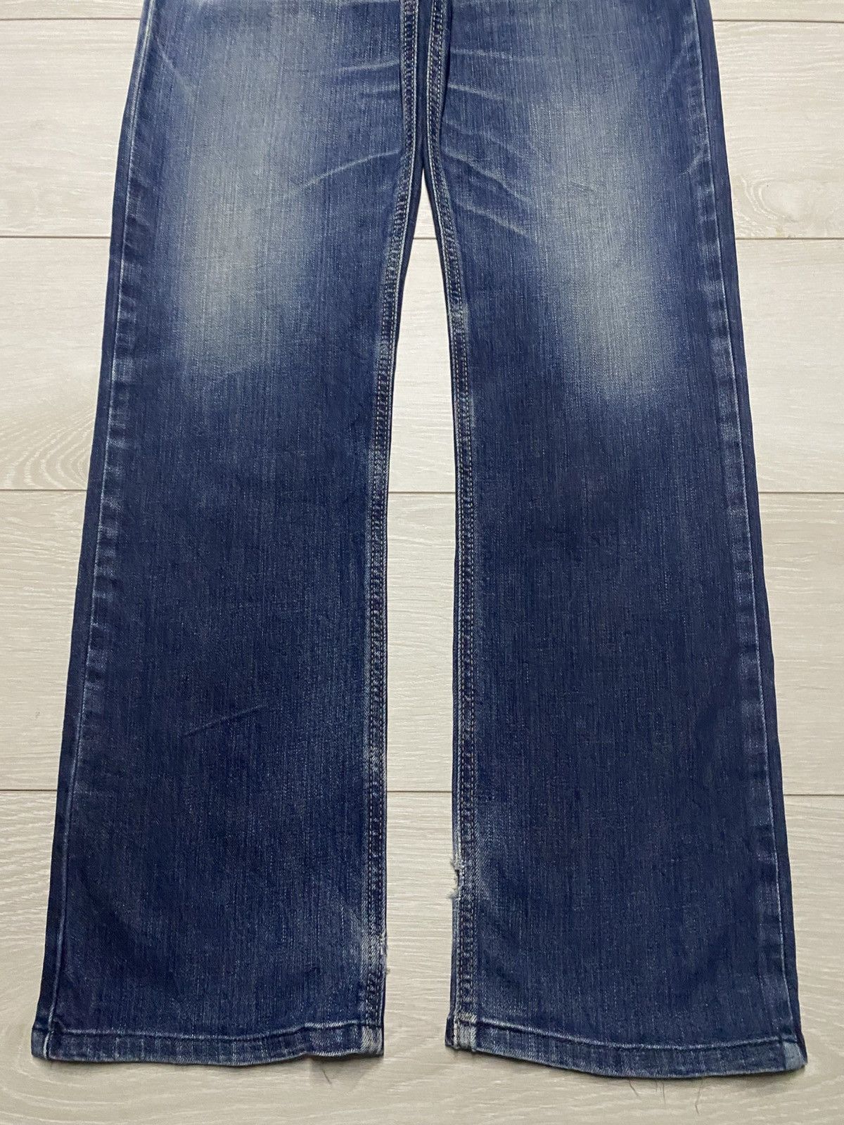 Edwin Vintage Edwin Blue Trip Hybrid Distressed Loose Jeans Size US 31 - 5 Thumbnail