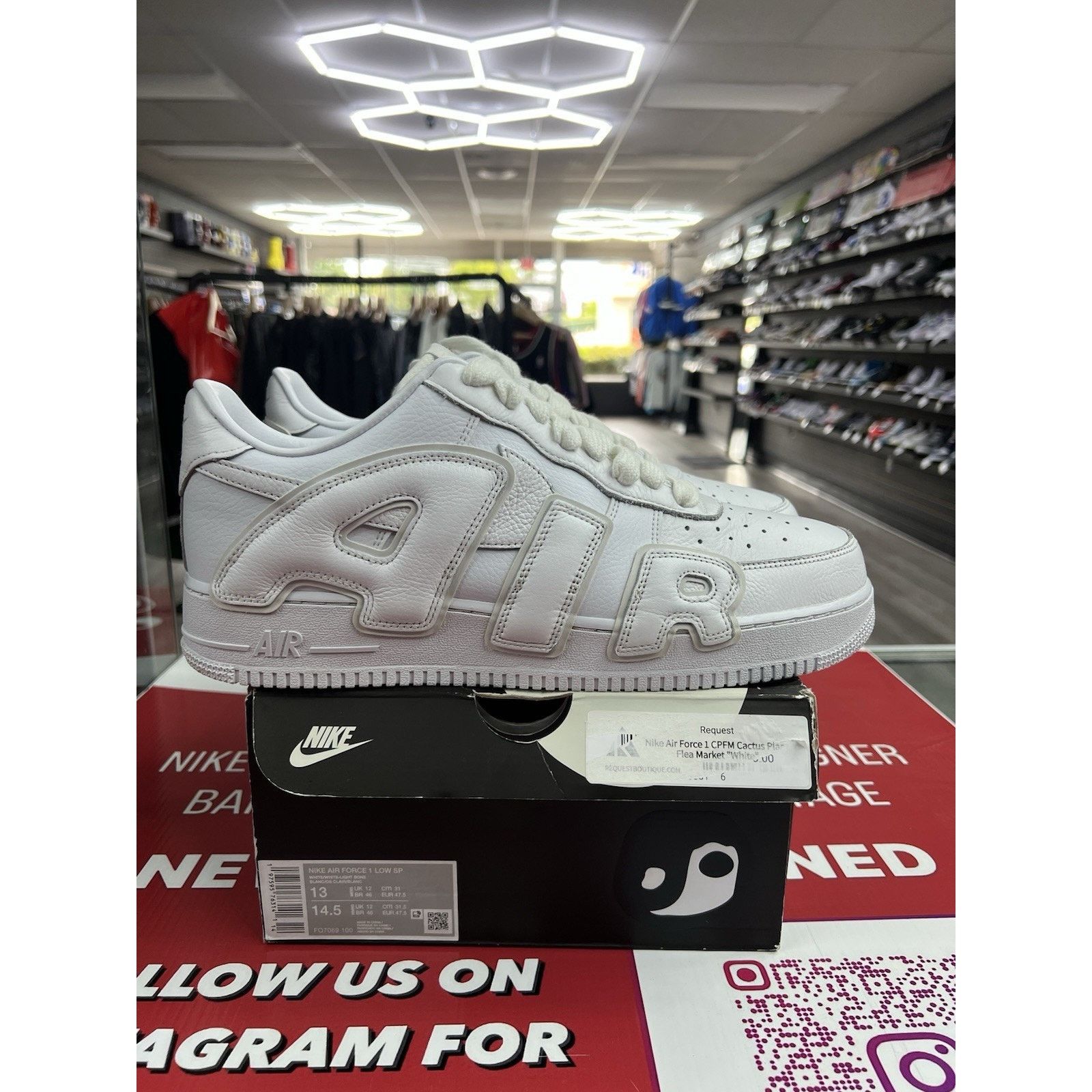 Nike Air Force 1 Low CPFM White (2024) Size 13 (FQ7069-100)