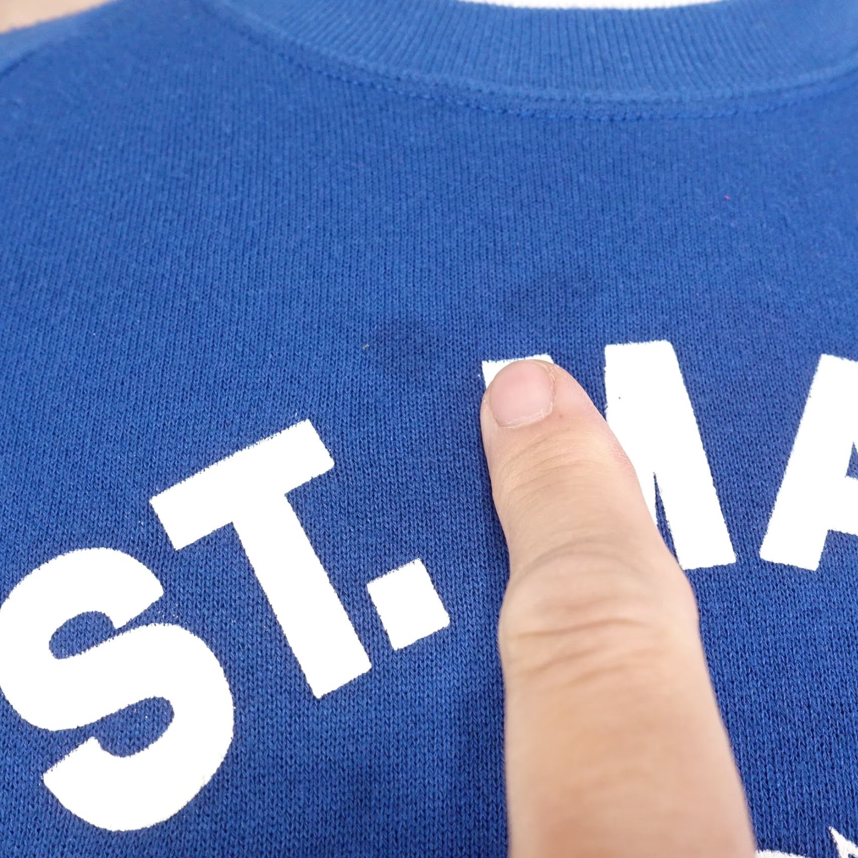 Jerzees VINTAGE JERZEES SWEATSHIRT ST MARY CATHEDRAL SCHOOL ST LOUIS USA MADE BLUE 2XL (24X28) 90s Pullover Crew Neck Unisex Adults Cotton Blend Size US XXL / EU 58 / 5 - 3 Thumbnail