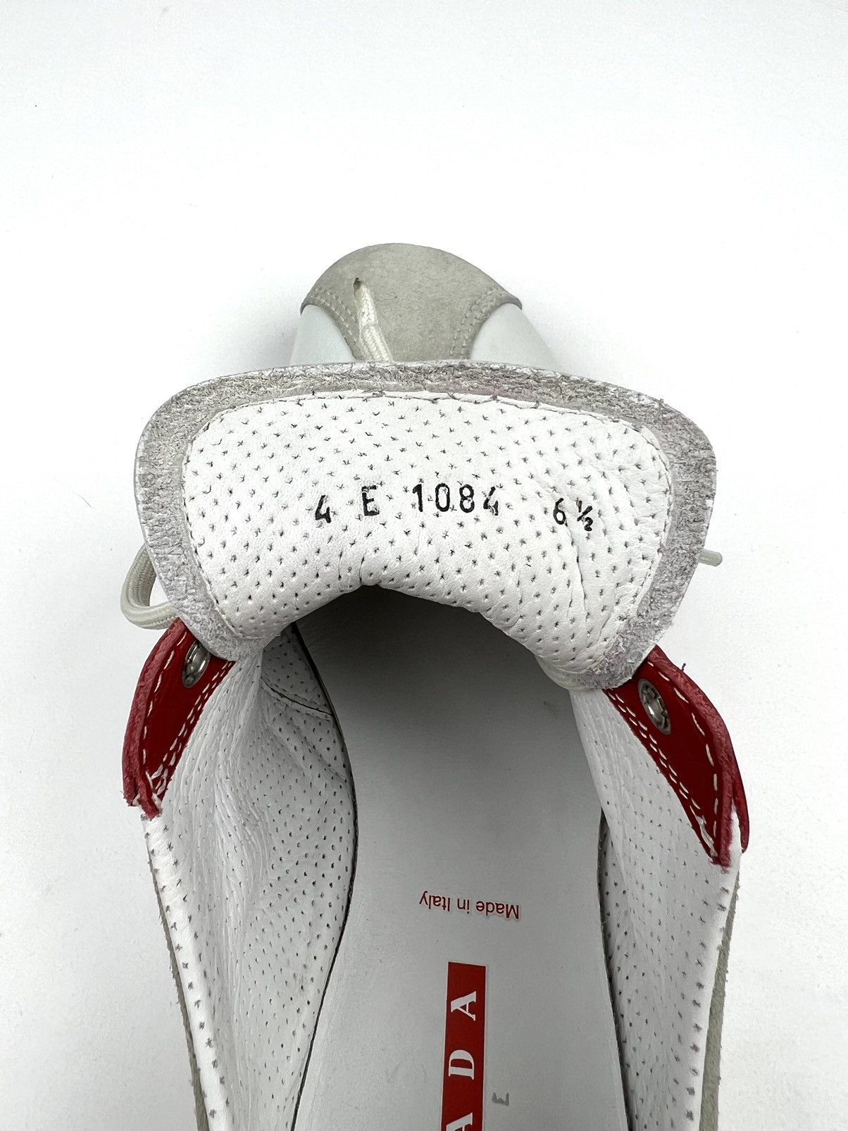 Prada PRADA Sneakers Leather/Suede Shoes Red Tab Logo Vintage Mens Size US 7.5 / EU 40-41 - 15 Thumbnail