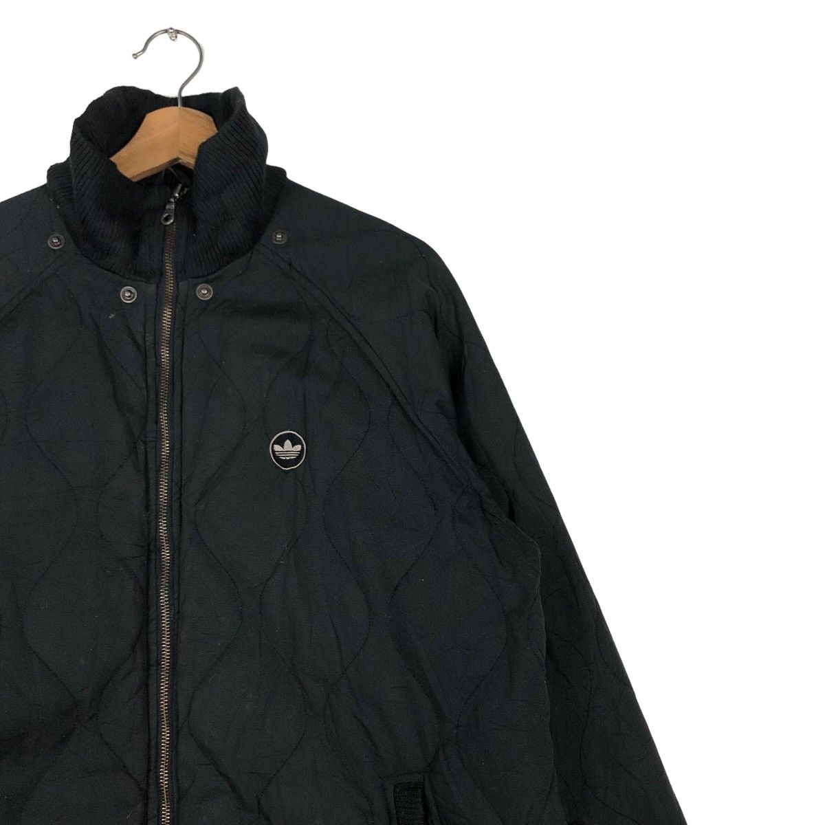 Adidas 🔥Vintage Zipper Biker Jacket Adidas Quilted Design Size US M / EU 48-50 / 2 - 6 Thumbnail