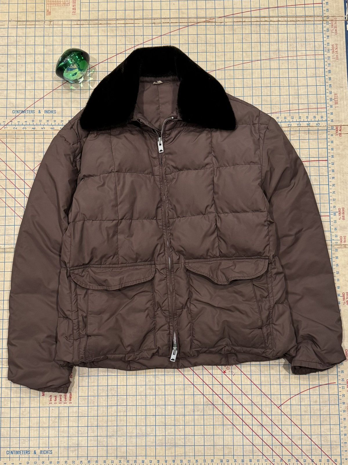 Vintage Vintage Brown Down Puffer Jacker With Brown Collar Fits XL Size US XL / EU 56 / 4 - 1 Thumbnail