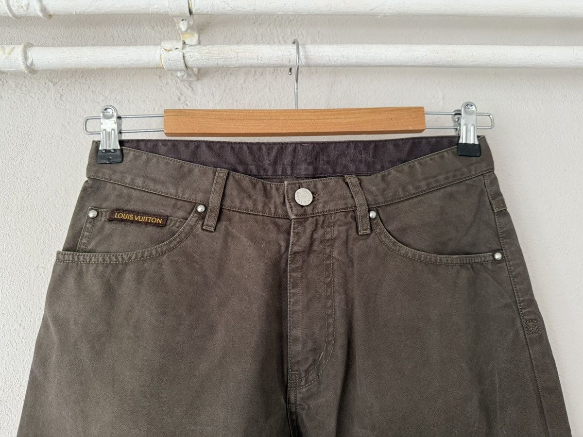 Louis Vuitton Washed Olive Jeans Size US 29 - 3 Thumbnail