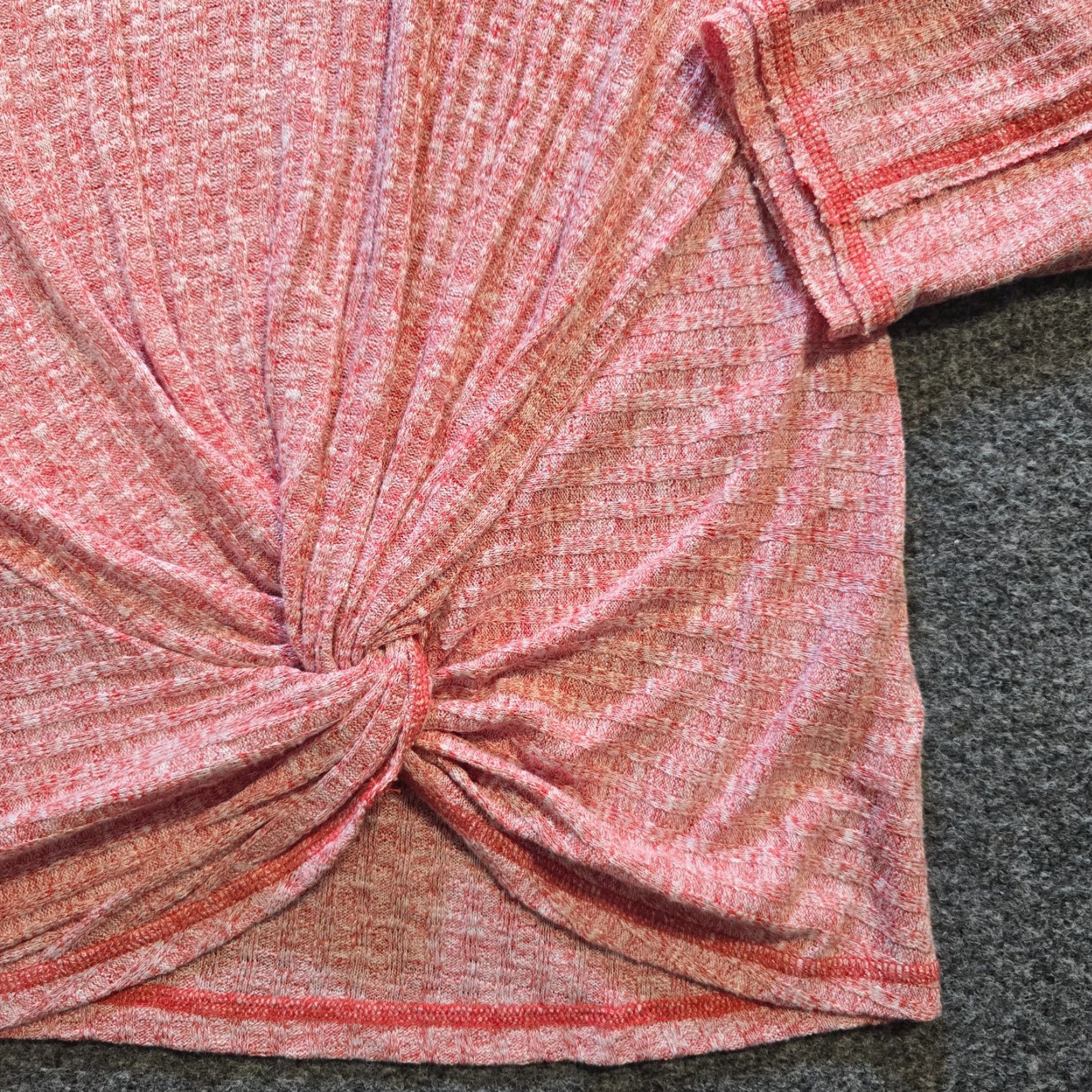 Anthropologie Anthropologie Shirt Womens Small Orange Pink Thermal Waffle Knit Casual Capsule Regular Fit Size S / US 4 / IT 40 - 4 Thumbnail