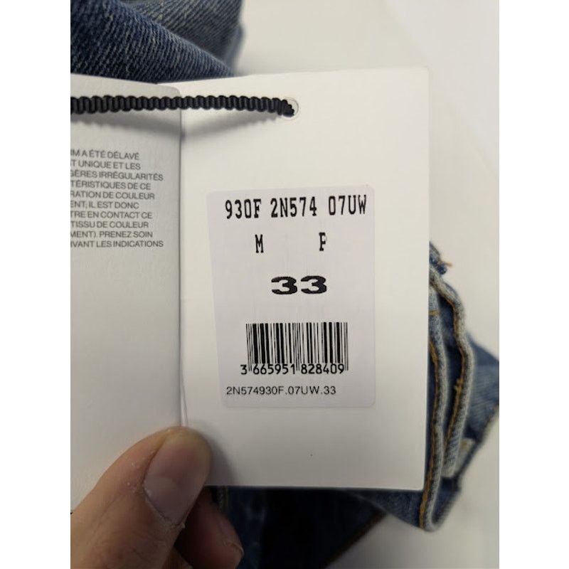 Celine o1rshd1 Straight Leg Kurt Denim Jeans in Washed Blue Size US 33 - 22 Thumbnail