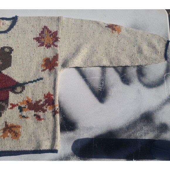 Woolrich Woolen Mills Vtg Woolrich Fall Teddy Bear Crewneck Wool Sweater Autumn Size S / US 4 / IT 40 - 5 Thumbnail