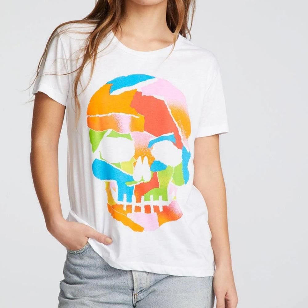 Chase Authentics Chaser l NWOT Abstract Skull Graphic Tee Small Size S / US 4 / IT 40 - 1 Thumbnail
