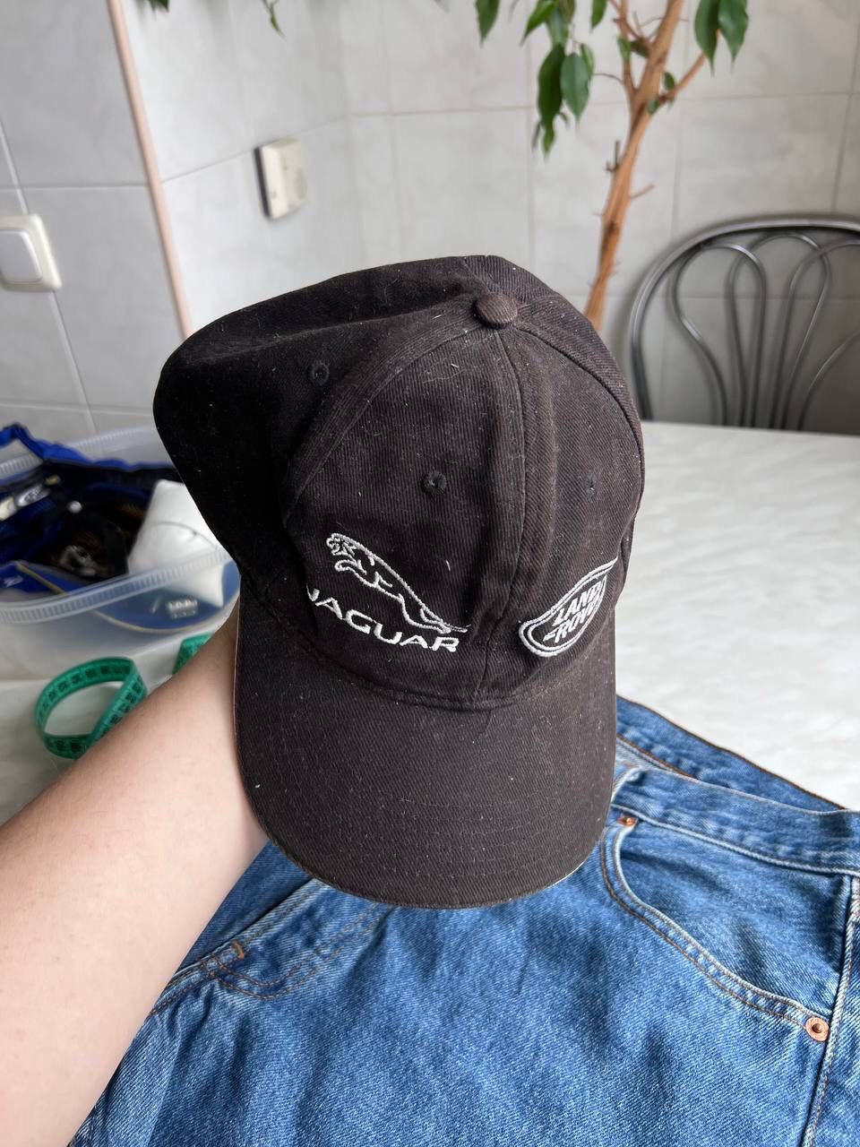 Japanese Brand VINTAGE CAP HAT LAND ROVER JAGUAR RACING AUTO BLACK FADED Size ONE SIZE - 4 Thumbnail