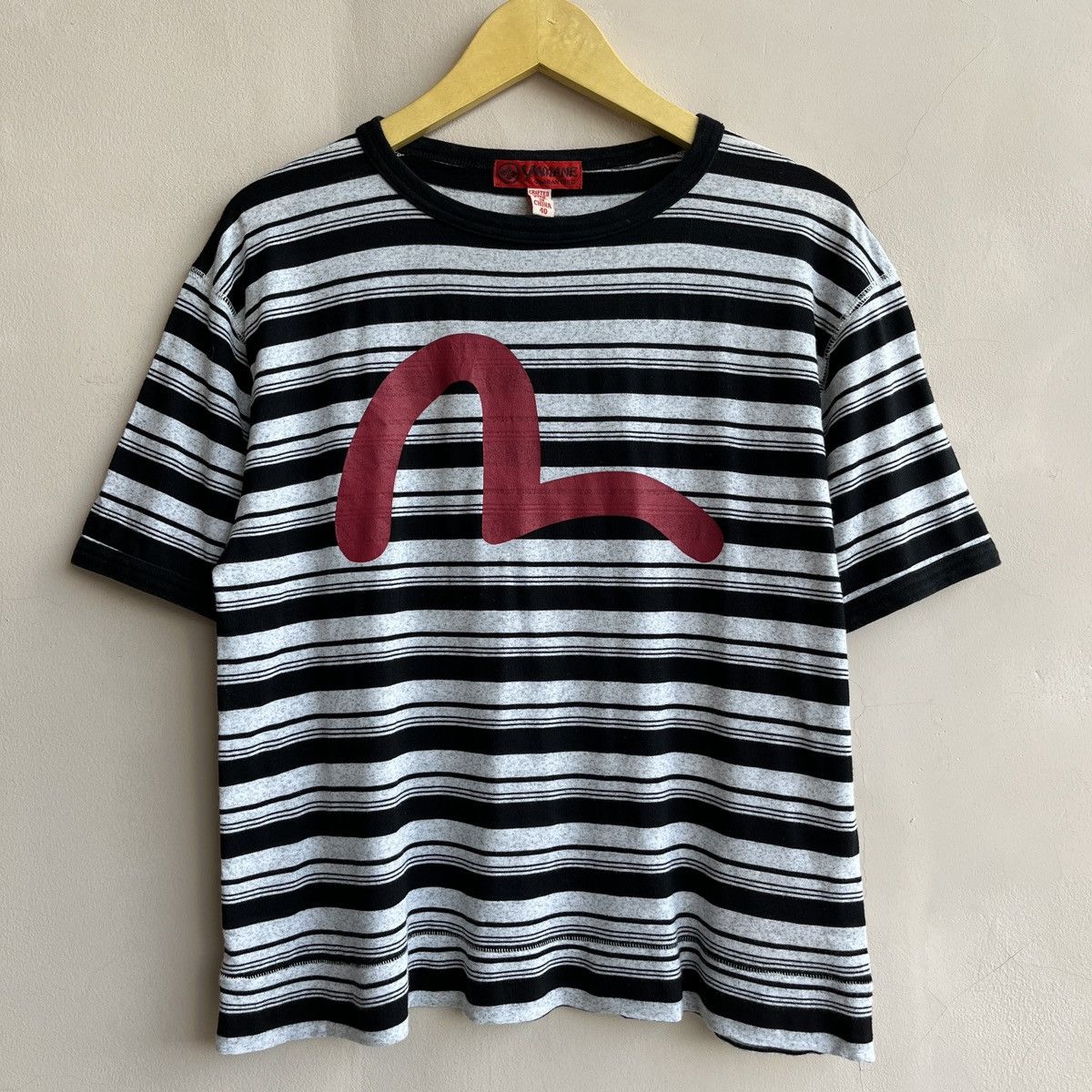 Evisu × Japanese Brand EVISU YAMANE BIG SEAGULL STRIPE RINGER TSHIRT Size US M / EU 48-50 / 2 - 1 Thumbnail
