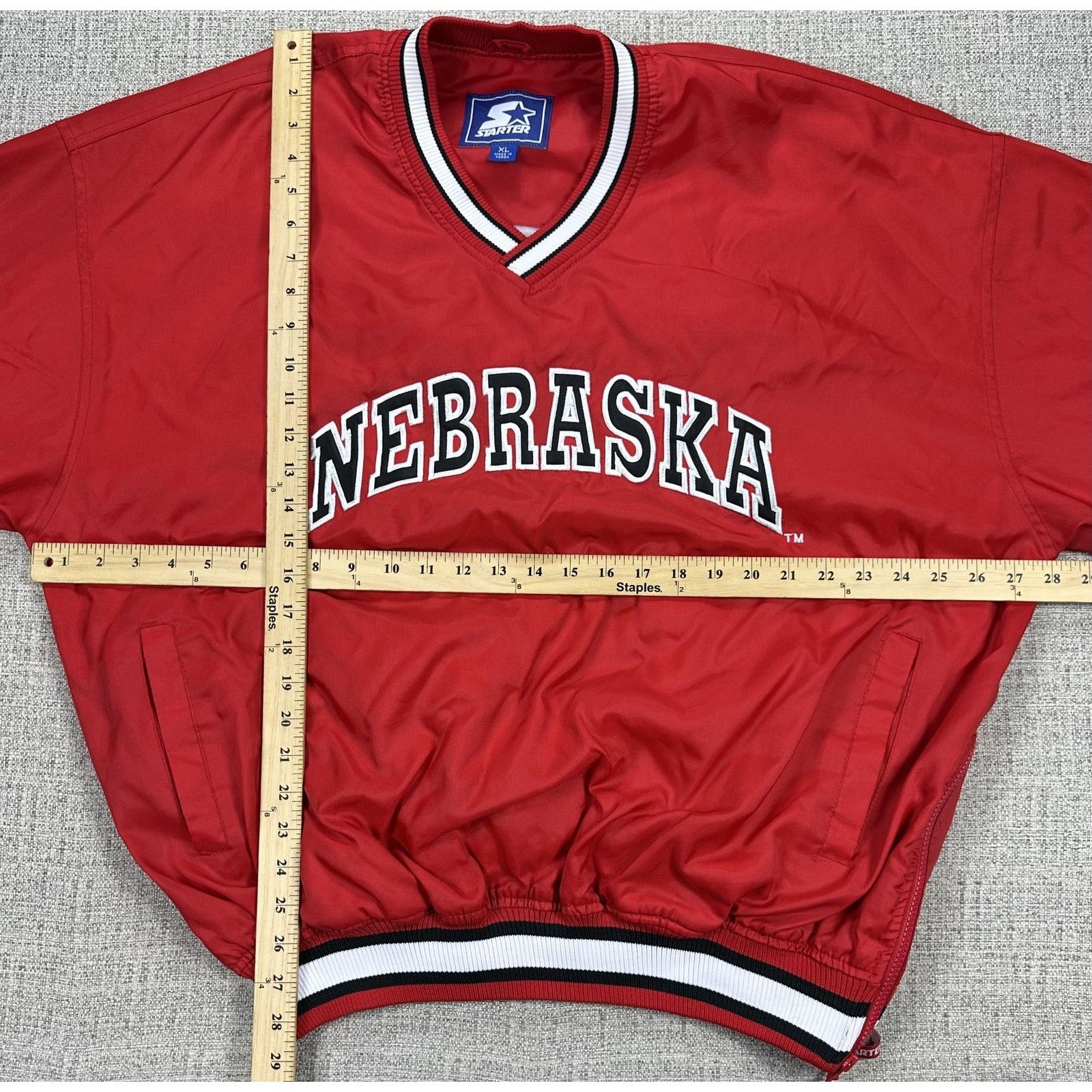 Starter Nebraska Cornhuskers Jacket Mens XL Starter 90s Waterproof Size US XL / EU 56 / 4 - 3 Thumbnail