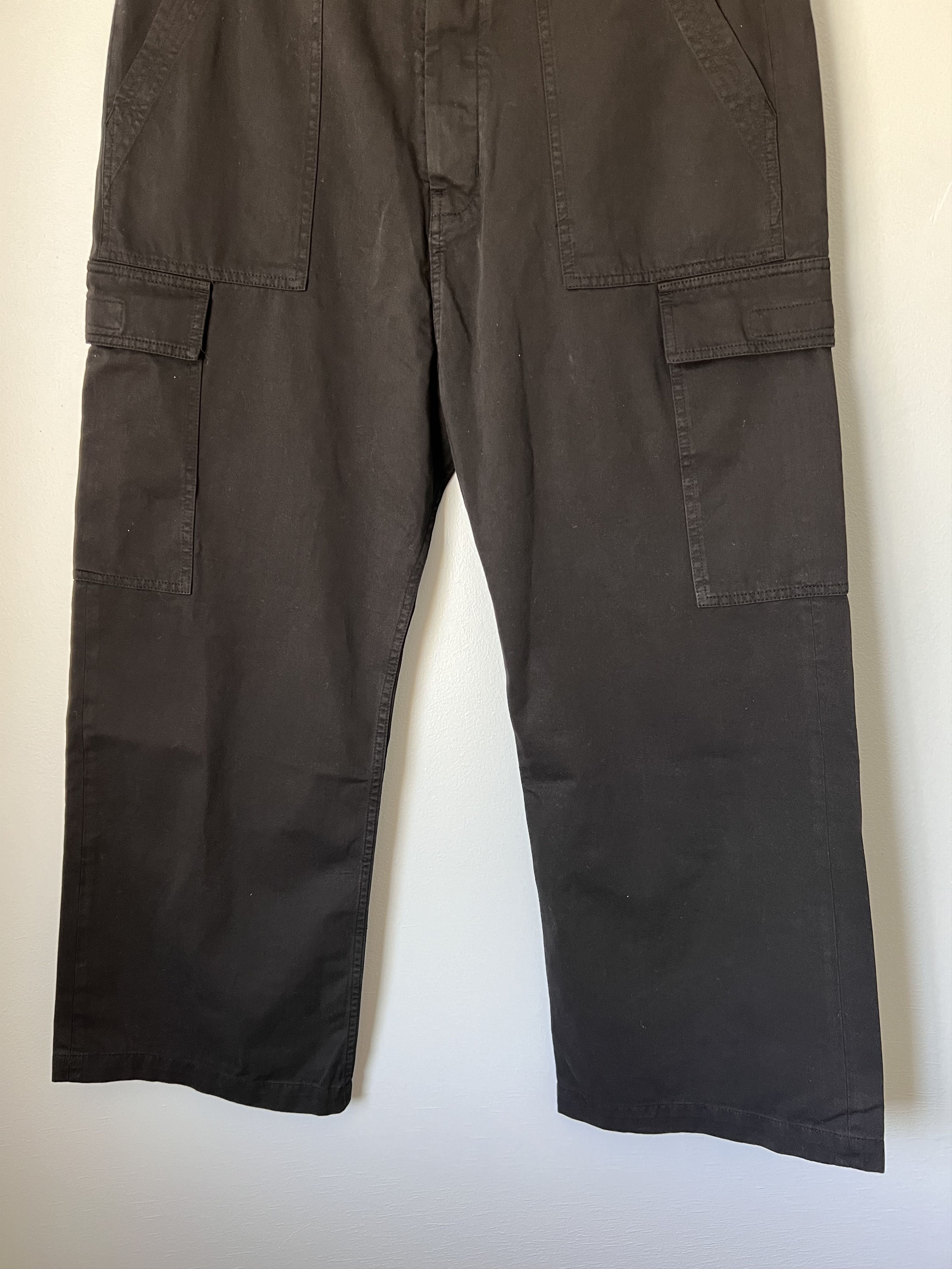 Rick Owens Drkshdw Rick Owens DRKSHDW Straight Leg Cargo Pants in Black Size US 34 / EU 50 - 3 Thumbnail