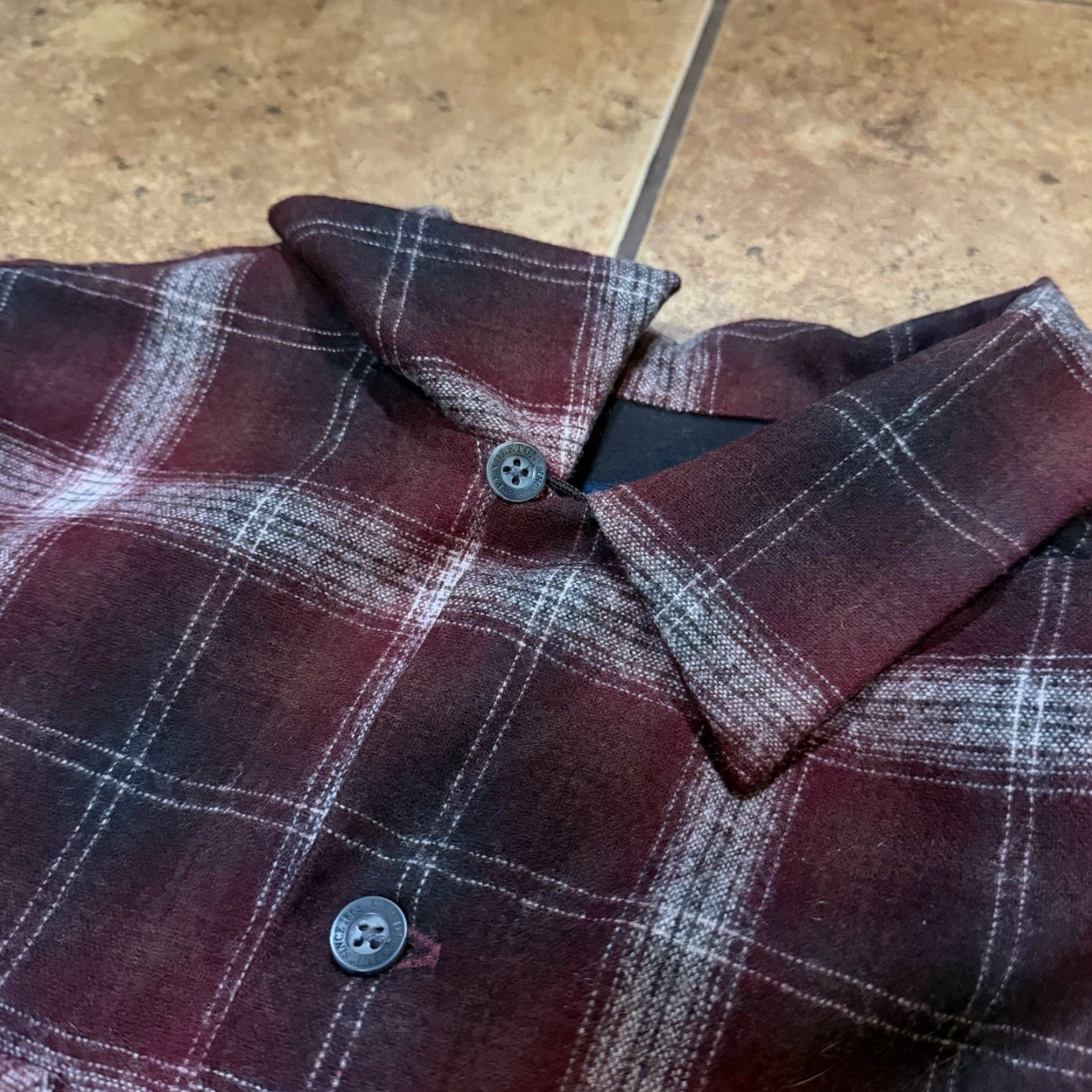 Pendleton VTG Pendleton Board Shirt Wool Medium Grey Shadow Plaid USA Button-Up Collared Long Sleeve Mens M Size US M / EU 48-50 / 2 - 4 Thumbnail