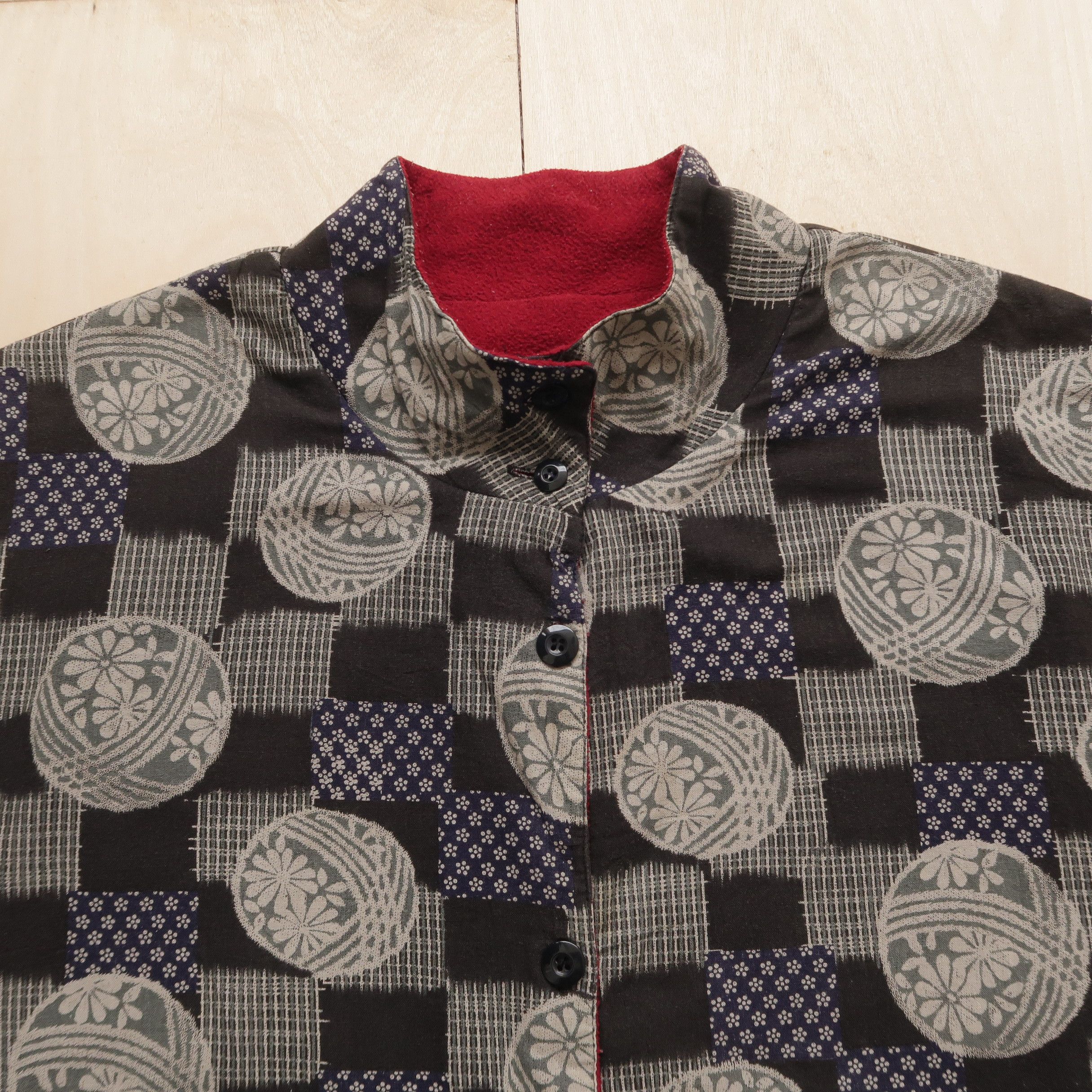 Japanese Brand 1990s Renge Japanese Script Patchwork Vest Size US L / EU 52-54 / 3 - 3 Thumbnail