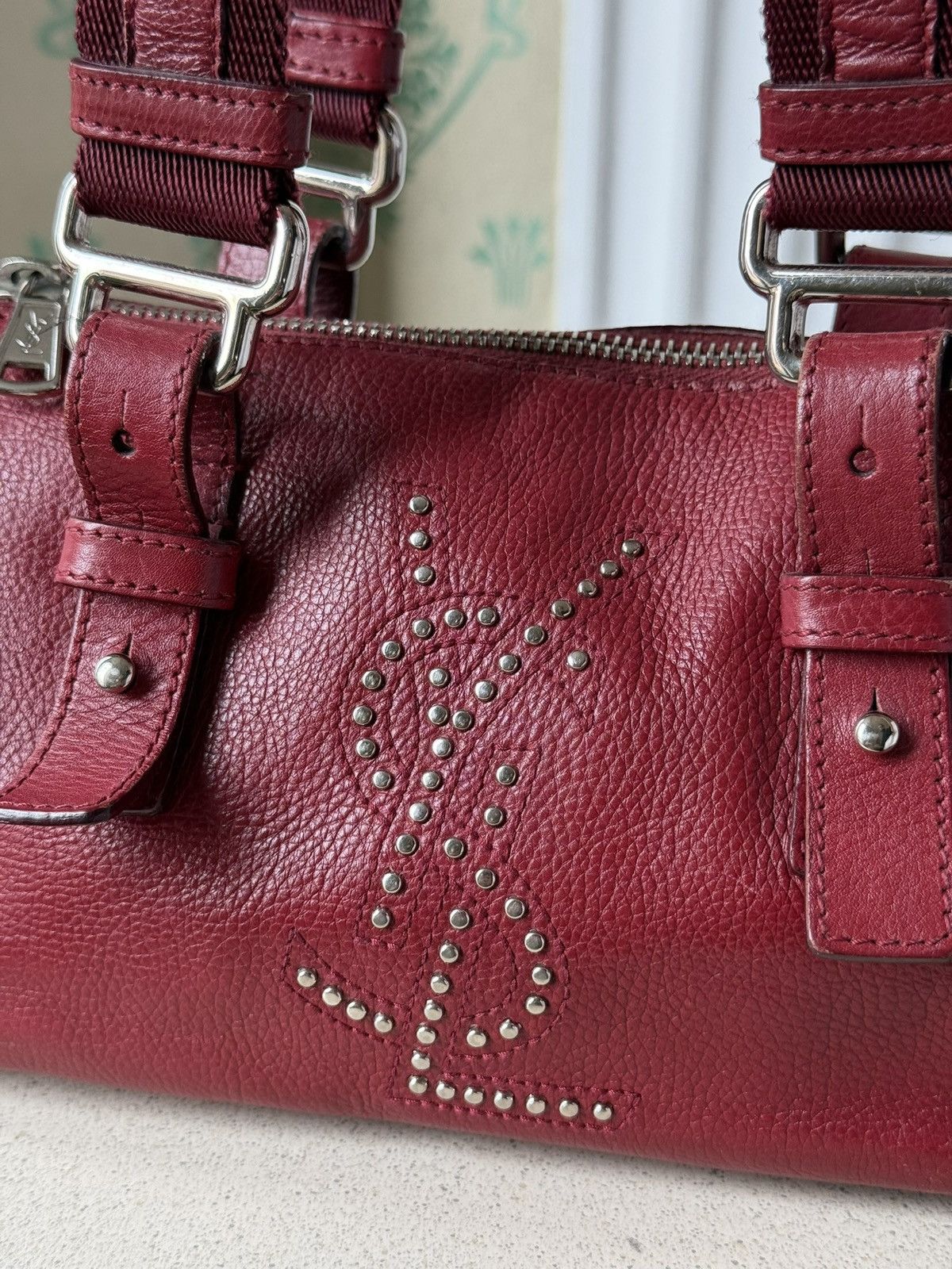 Yves Saint Laurent Yves Saint Laurent Small Studded Boston Red Shoulder Bag Size ONE SIZE - 8 Thumbnail