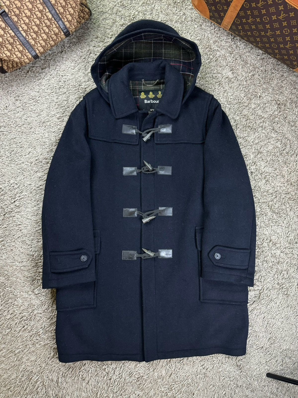 Barbour Vintage wool duffle coat Barbour original luxury item Size US XL / EU 56 / 4 - 2 Thumbnail