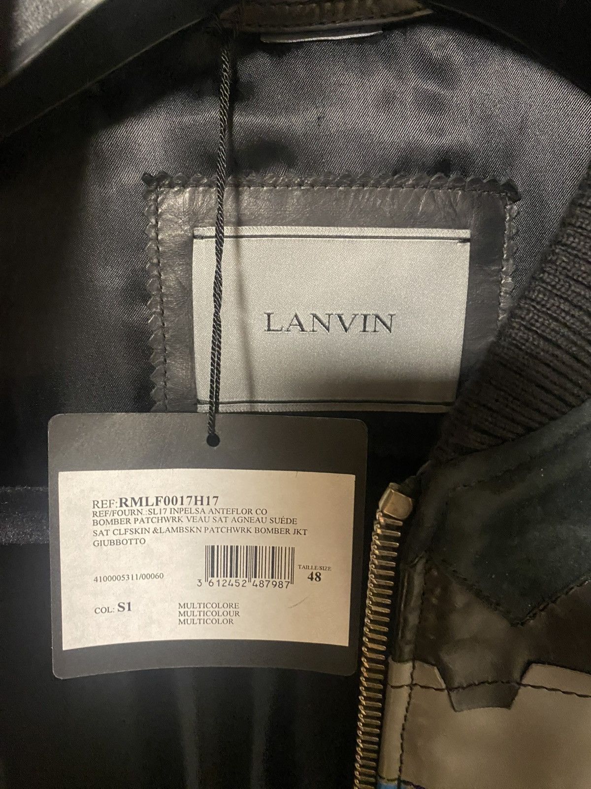 Lanvin Lanvin Runway Patchwork Leather bomber Jacket 48 Size US M / EU 48-50 / 2 - 4 Thumbnail