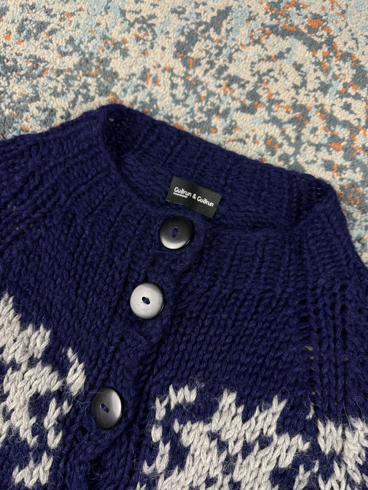 Japanese Brand guðrun & guðrun alpaca hair fuzzy button up cardigan Size S / US 4 / IT 40 - 8 Thumbnail