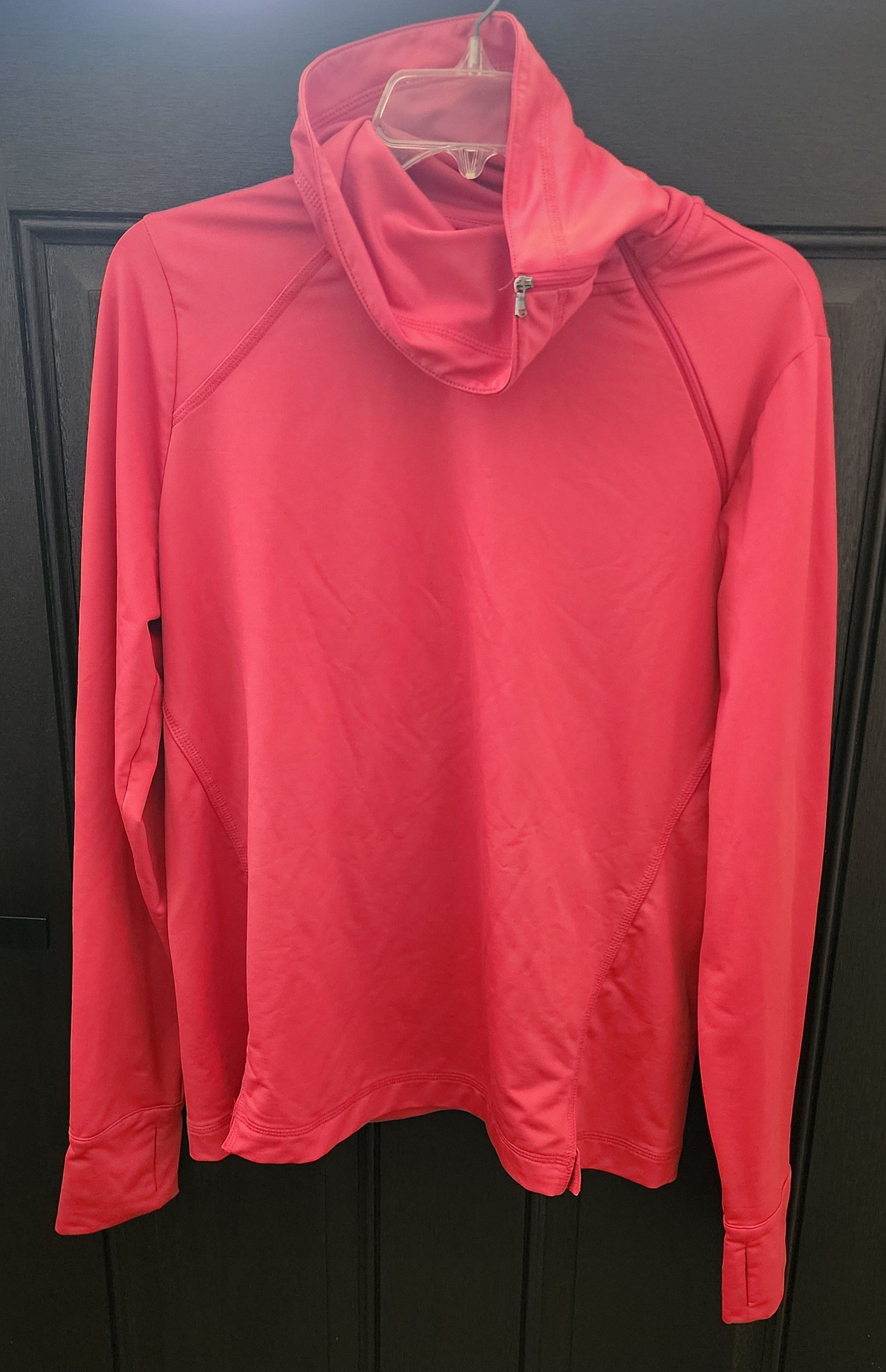 Other J.Jill Zipper Cowl Neck Athletic Pullover Light Red Size M Size M / US 6-8 / IT 42-44 - 1 Thumbnail
