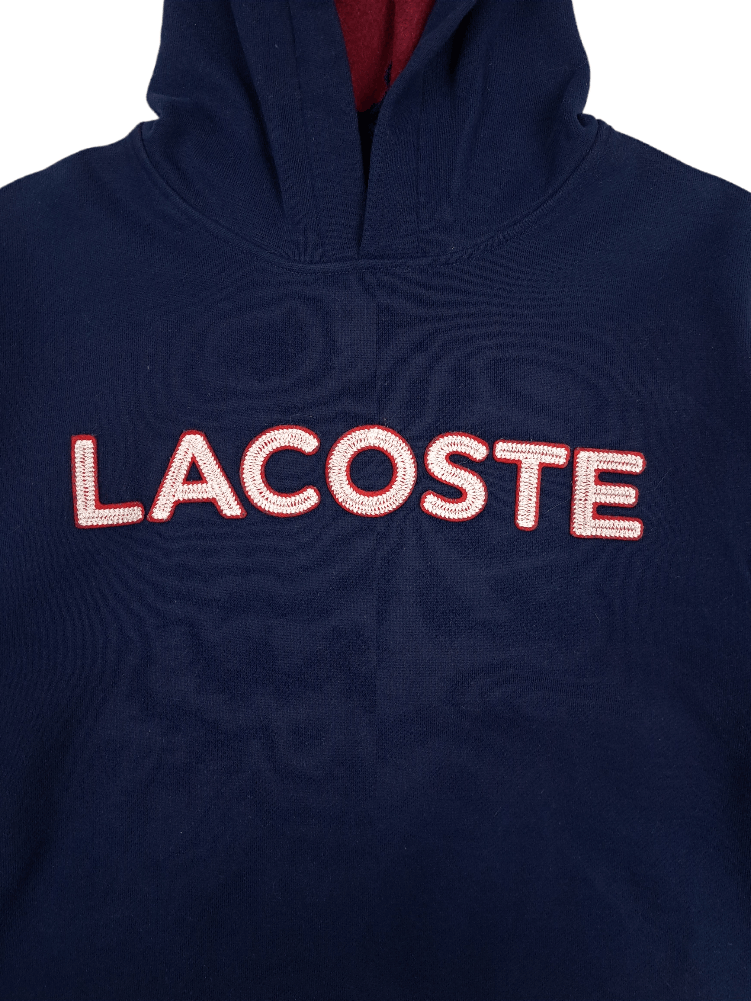 Designer × Lacoste 💎 Lacoste Spell out Navy Logo Hoodie Size L Blue Black Size US L / EU 52-54 / 3 - 3 Thumbnail