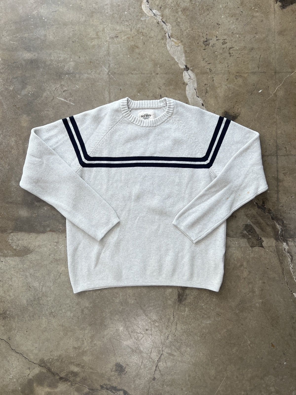 Old Navy × Vintage Vintage Y2K Old Navy Stripe Knit Sweater XL Size US XL / EU 56 / 4 - 2 Thumbnail