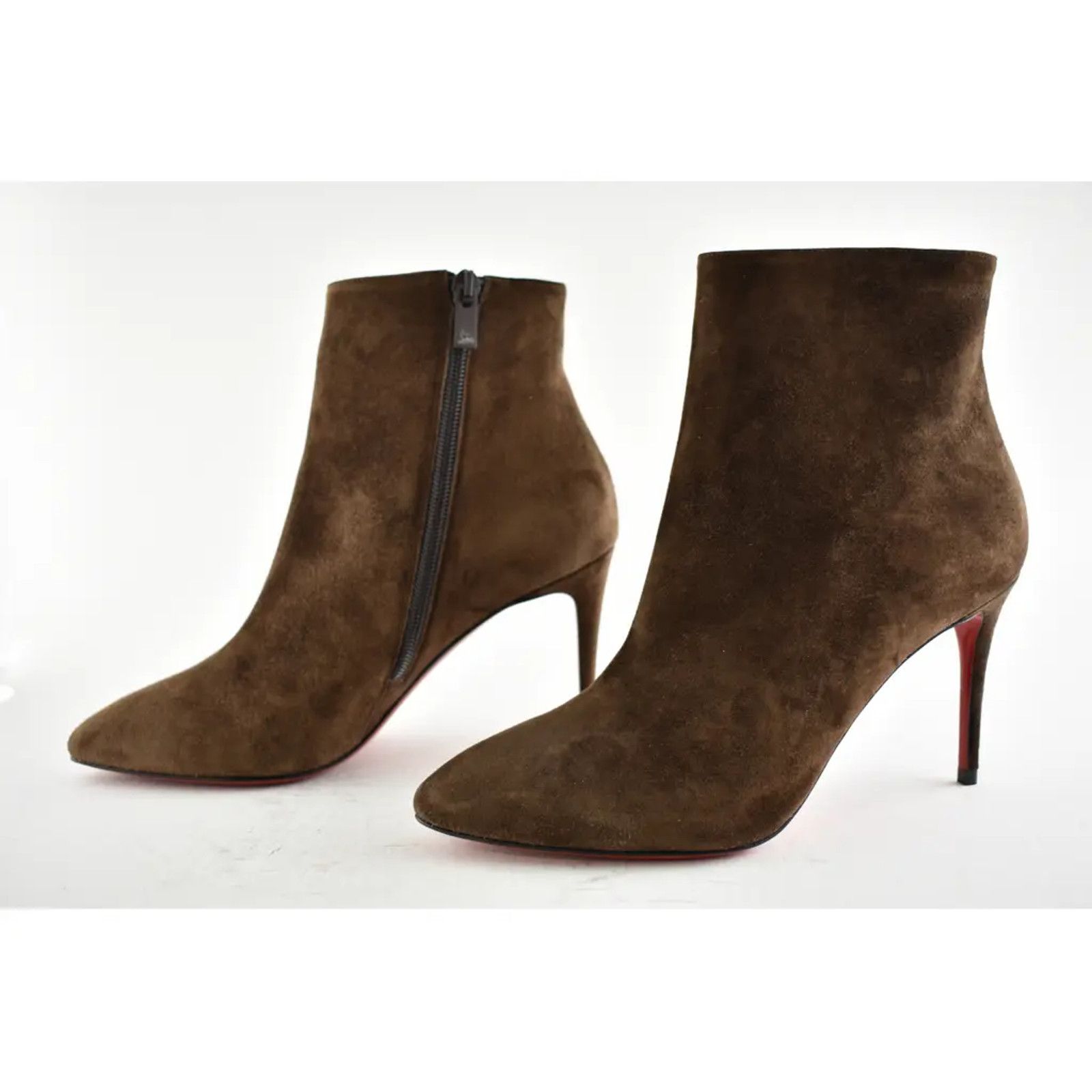 Christian Louboutin Christian Louboutin Eloise Booty 85 Brown Arabica Suede Size US 5 / IT 35 - 10 Thumbnail
