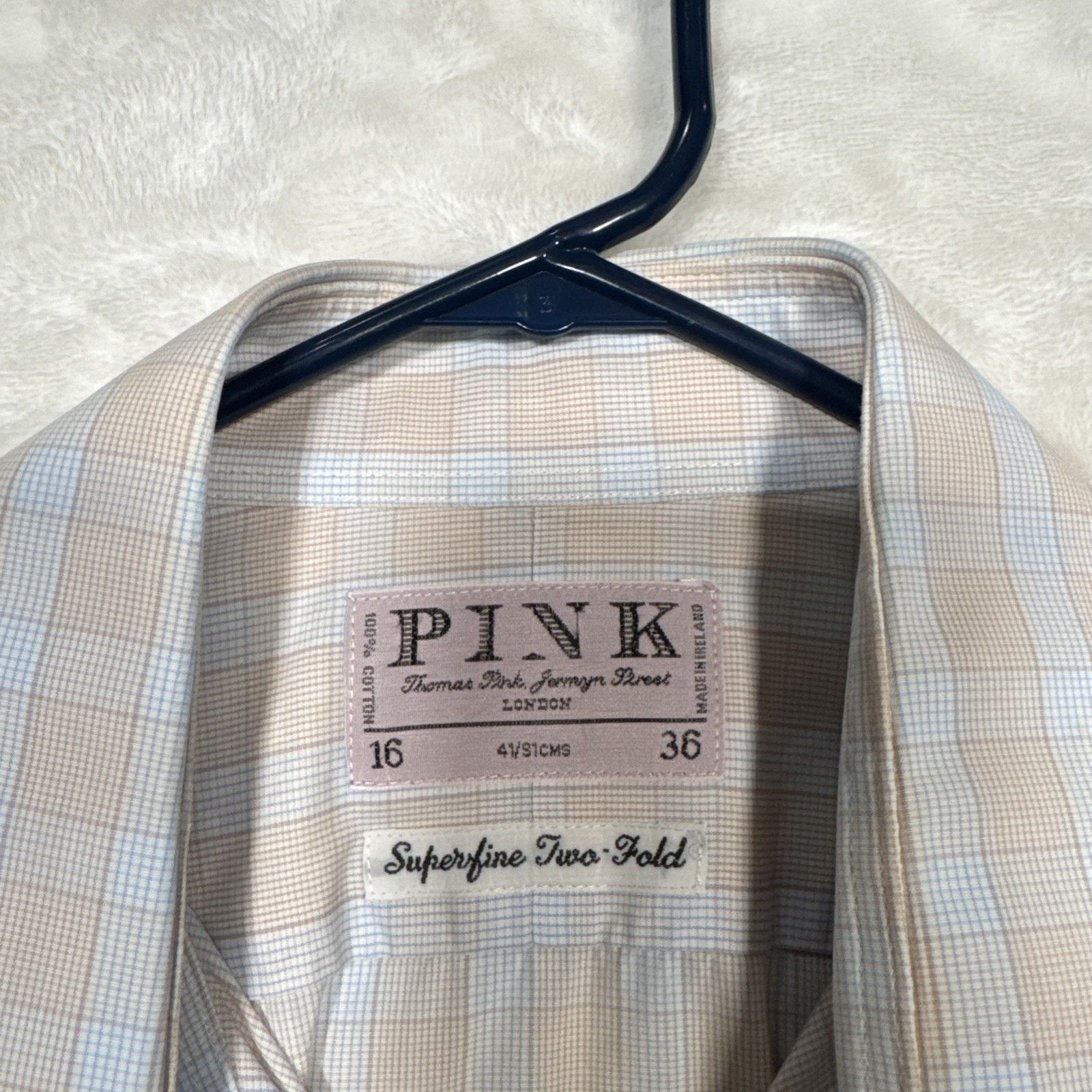Thomas Pink Thomas Pink Long Mens 16 Sz 36 Sm Checks Long Sleeve Preppy Size US S / EU 44-46 / 1 - 2 Thumbnail