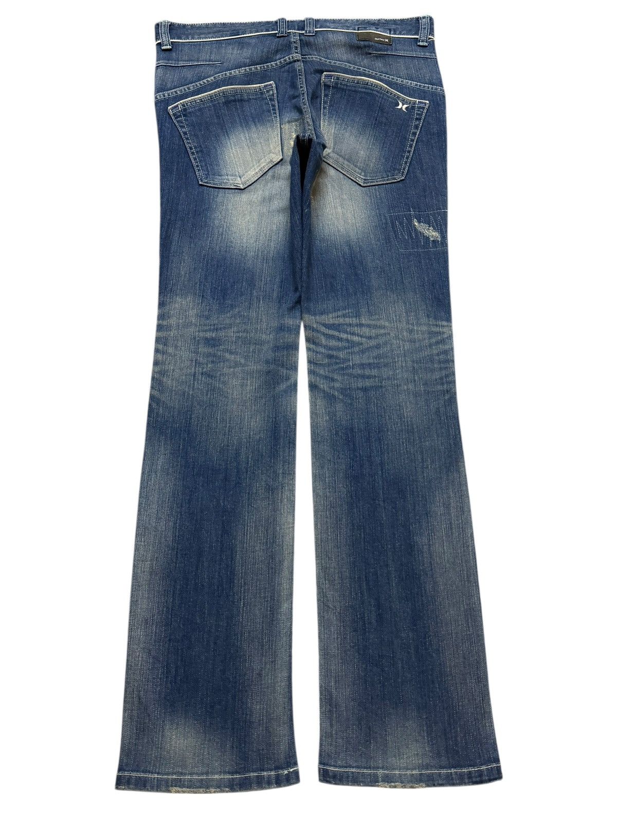 Hurley Vintage Y2K Hurley Blue Faded Wash Distressed Straight Leg Size US 32 / EU 48 - 2 Thumbnail
