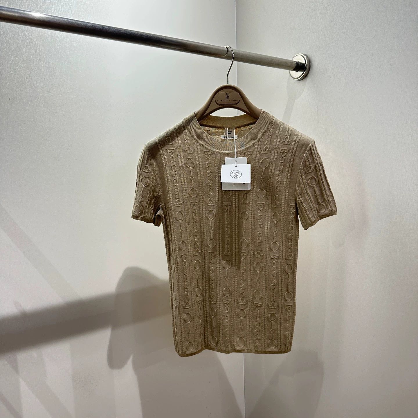 Hermes Hermes may616 Chain Jacquard Knit SS 36 Viscose Size XS / US 0-2 / IT 36-38 - 1 Thumbnail