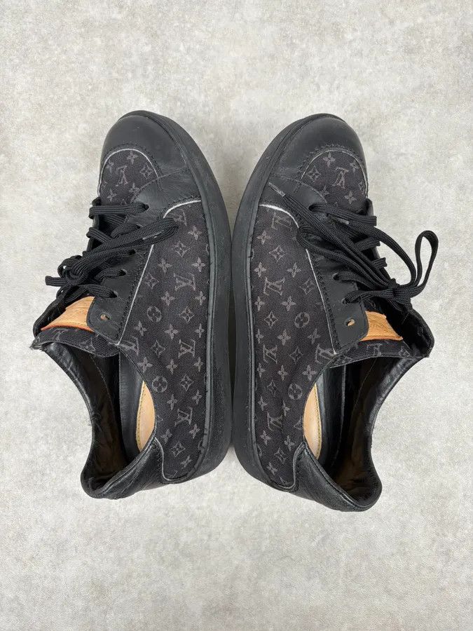 Louis Vuitton 2000s Louis Vuitton Black Canvas Monogram Skateboard Shoes Size US 8 / EU 41 - 5 Thumbnail