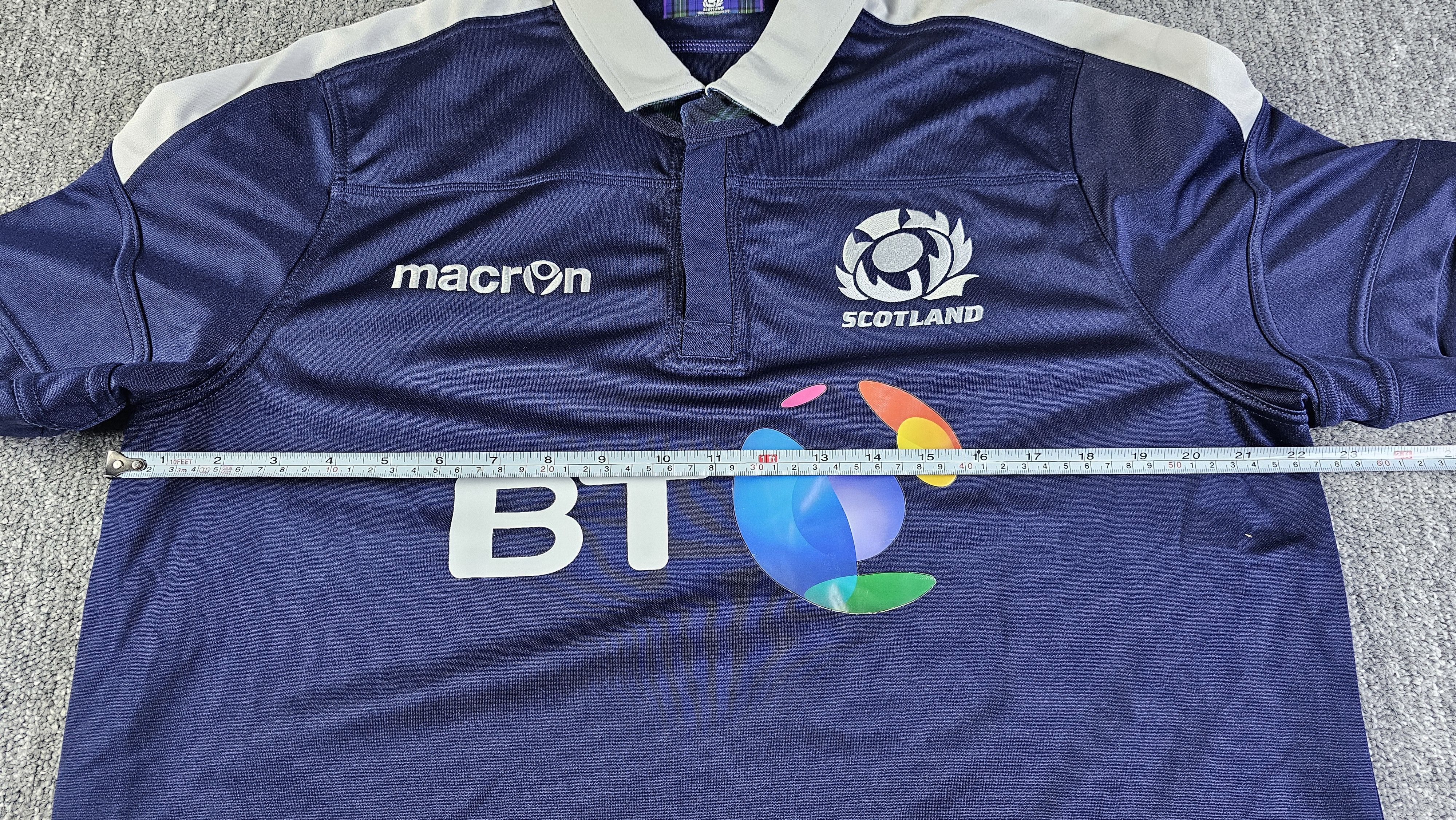Macron Macron Scotland Rugby Union 2018/19 Home Jersey BT Navy 2XL Size US XL / EU 56 / 4 - 10 Thumbnail