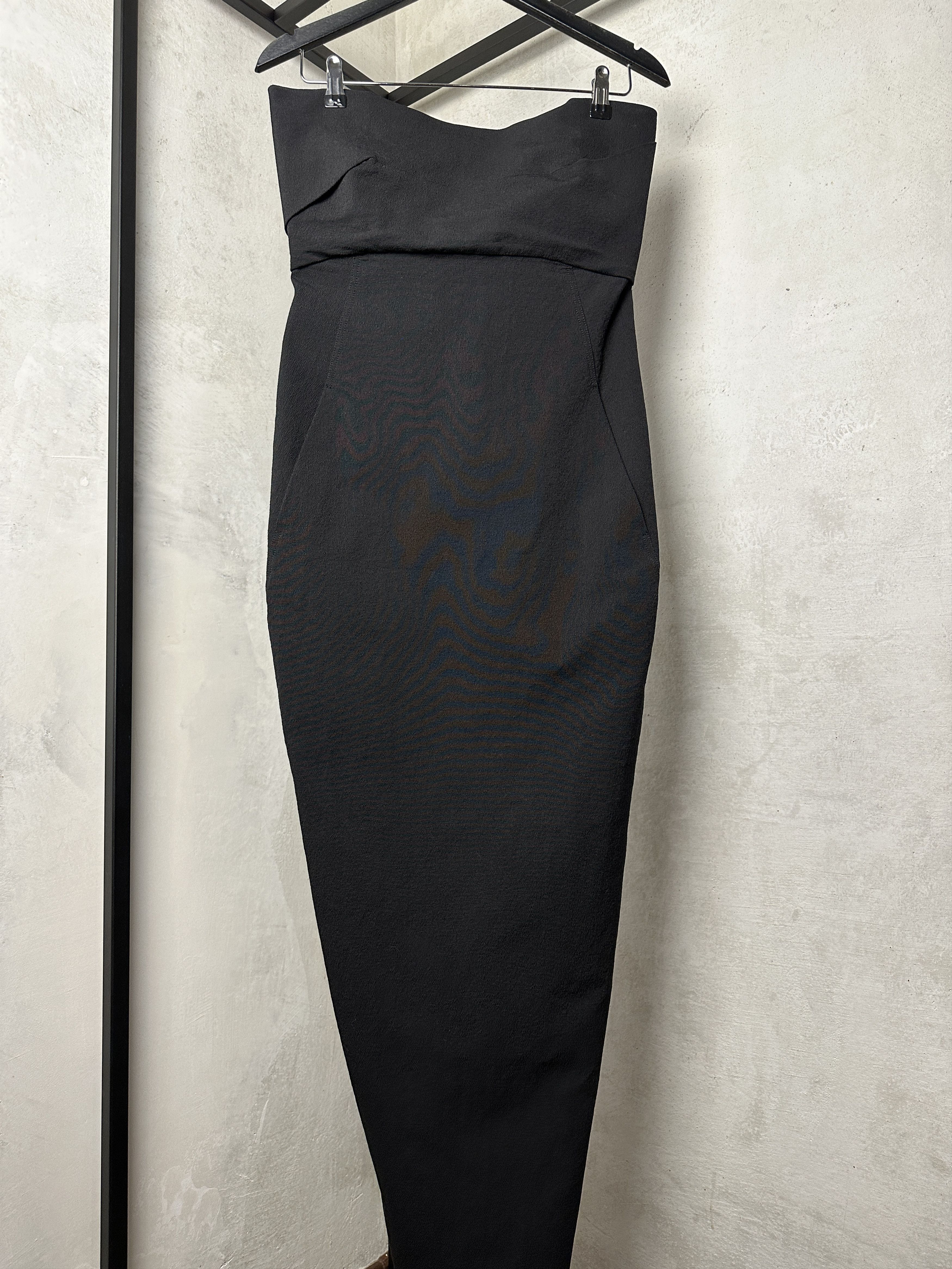 Rick Owens Rick Owens Babel SS19 Black Grosgrain Bustier Gown Size S / US 4 / IT 40 - 4 Thumbnail