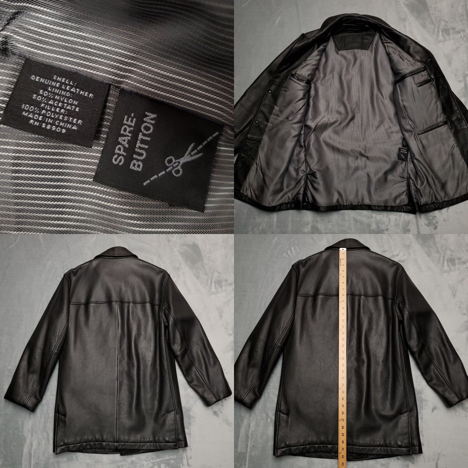 Roundtree & Yorke VINTAGE Roundtree & Yorke Leather Jacket Mens S Black Urban Retro Classic Timeless Luxury Size US S / EU 44-46 / 1 - 8 Thumbnail