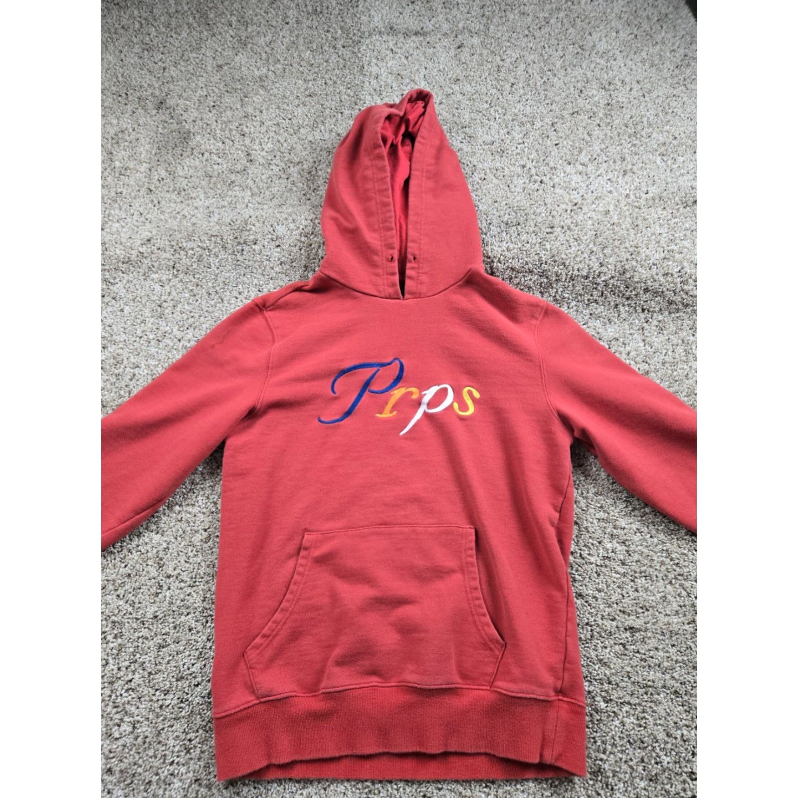 Prps PRPS Hoodie Mens M Red Pullover Hoodie Long Sleeve Graphic Print Logo Pockets Hooded Crew Neck Size US M / EU 48-50 / 2 - 5 Thumbnail