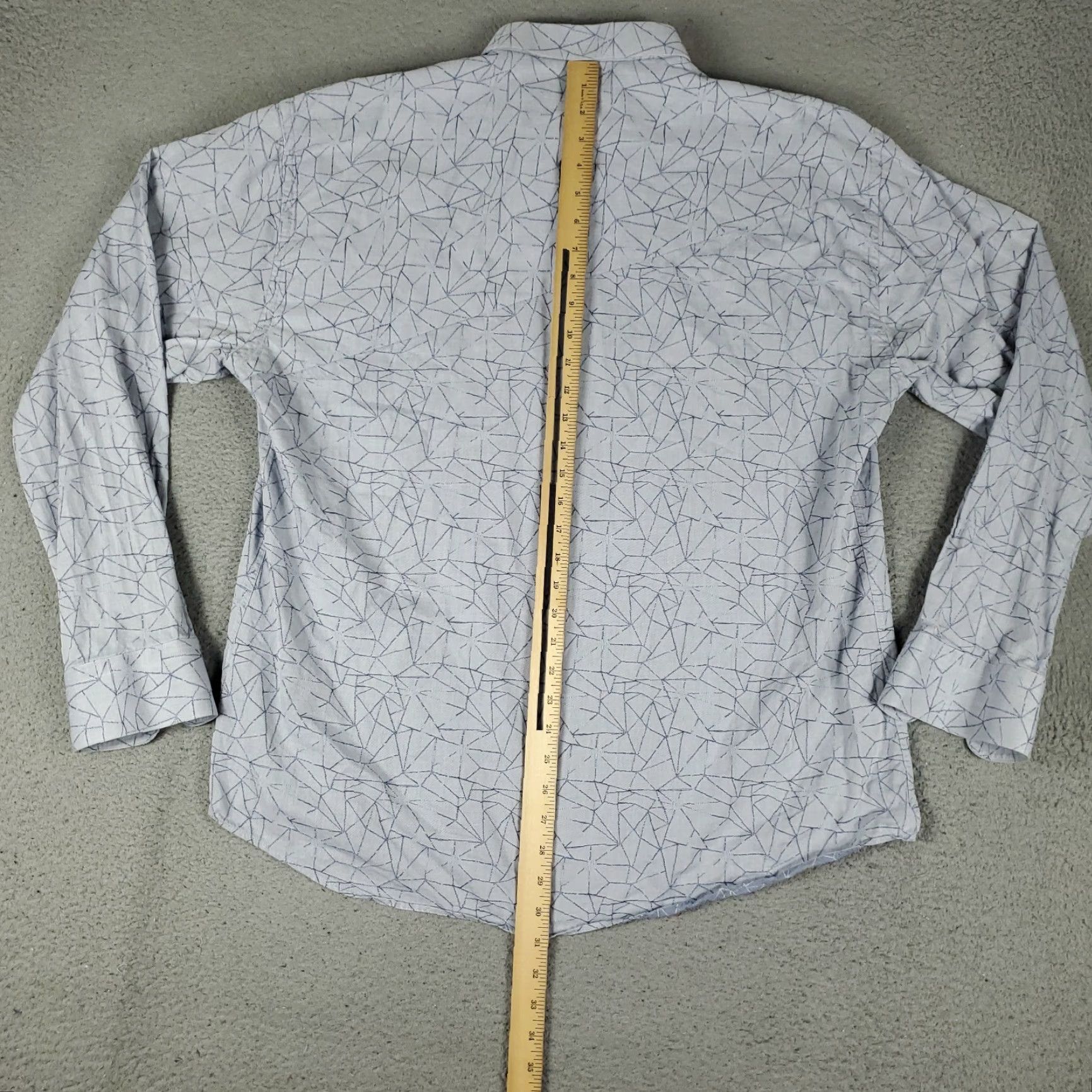 Maceoo Maceoo Shirt Mens 3XL Blue Abstract Button-Up Long Sleeve Casual Geometric Colorful Modern Preppy Business Workwear Size US XXL / EU 58 / 5 - 3 Thumbnail