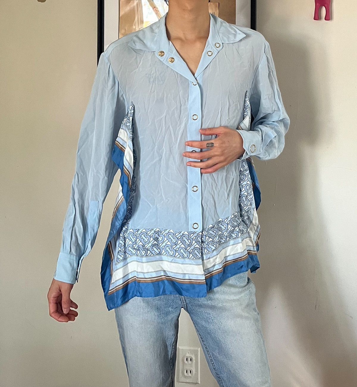 Burberry Burberry Blouse (Burberry by Daniel Lee SS 2019) Size XS / US 0-2 / IT 36-38 - 1 Thumbnail