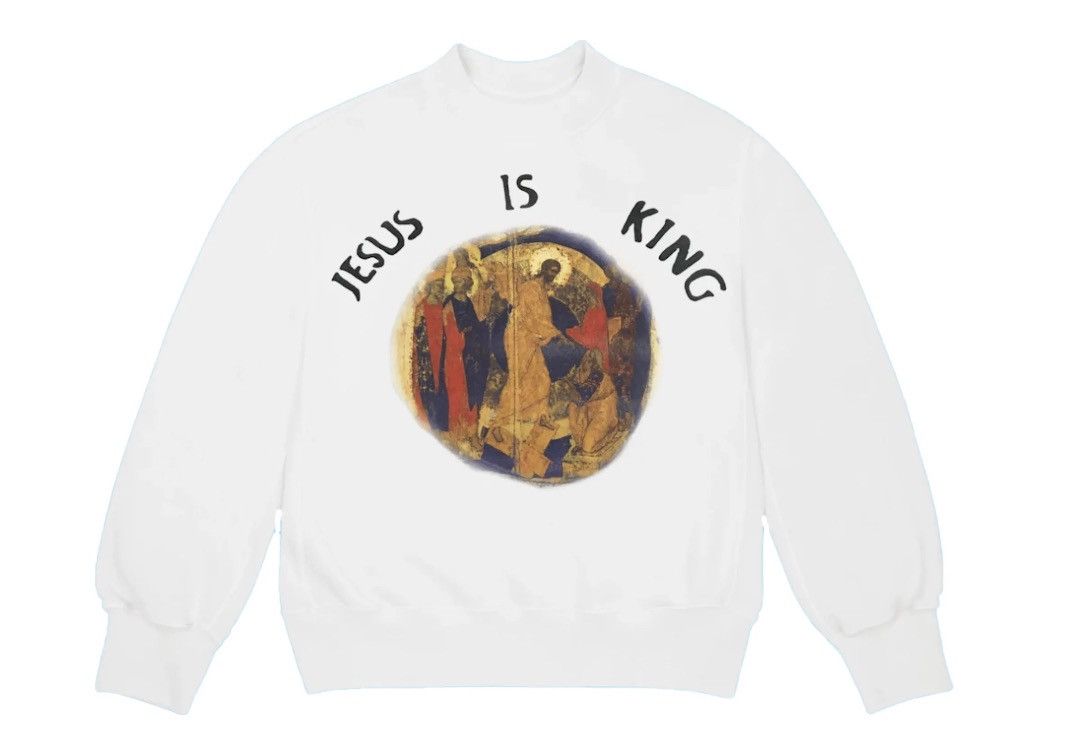 image of Kanye West Jesus Is King New York Listening Party Crewneck in White, Men's (Size XL)