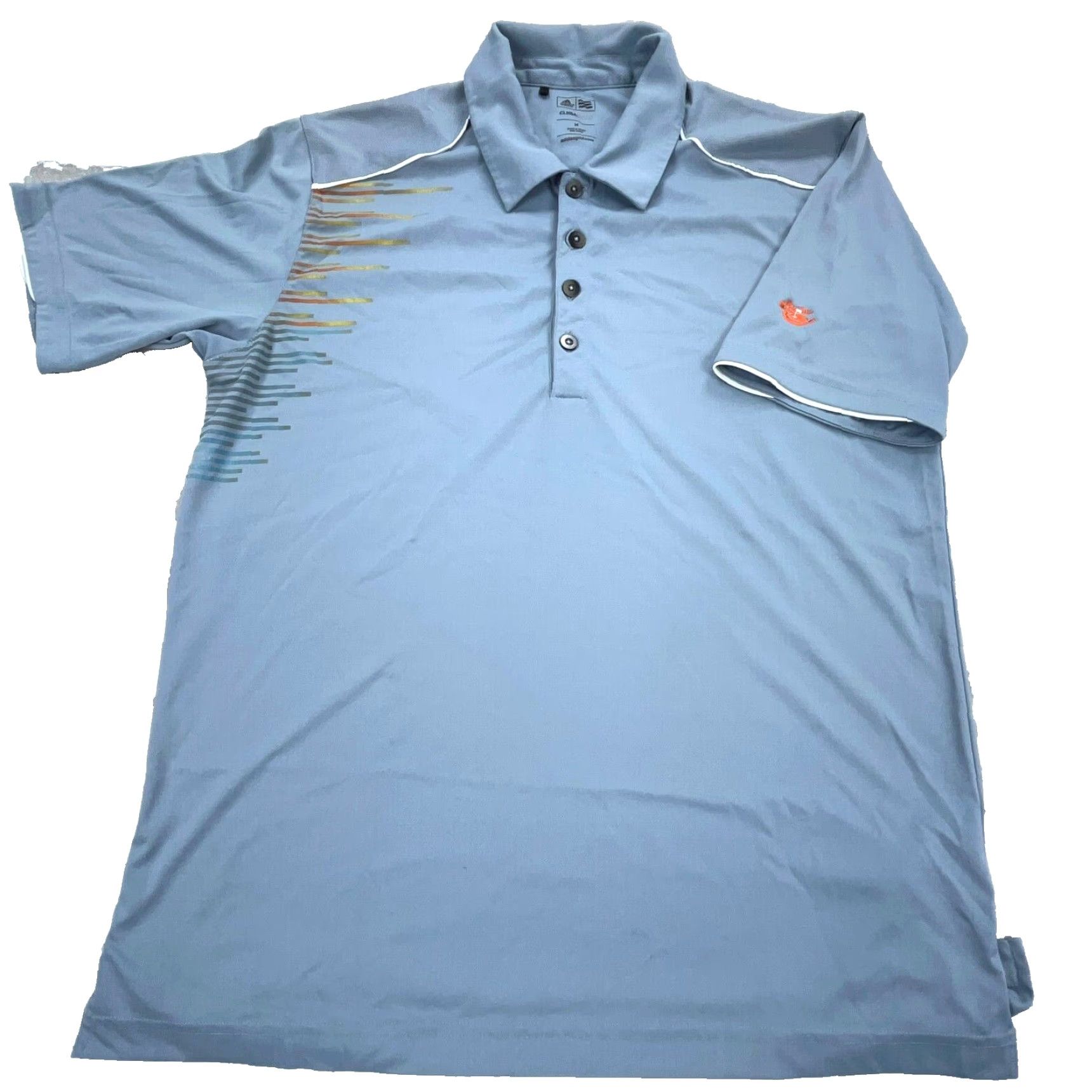 Adidas Adidas Polo Shirt Men Medium Blue Gray Performance Golf Clima Cool Size US M / EU 48-50 / 2 - 2 Thumbnail