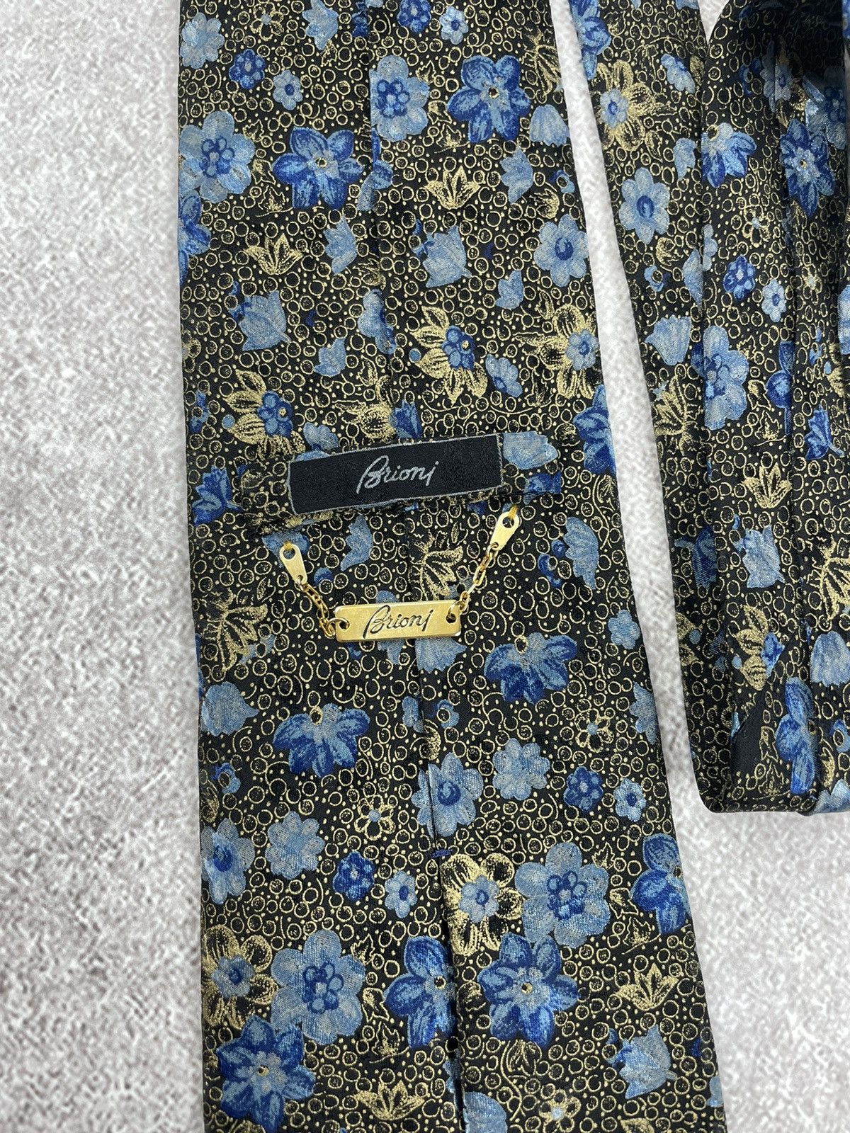 Brioni Brioni Printed Flowers Silk Tie Size ONE SIZE - 8 Thumbnail