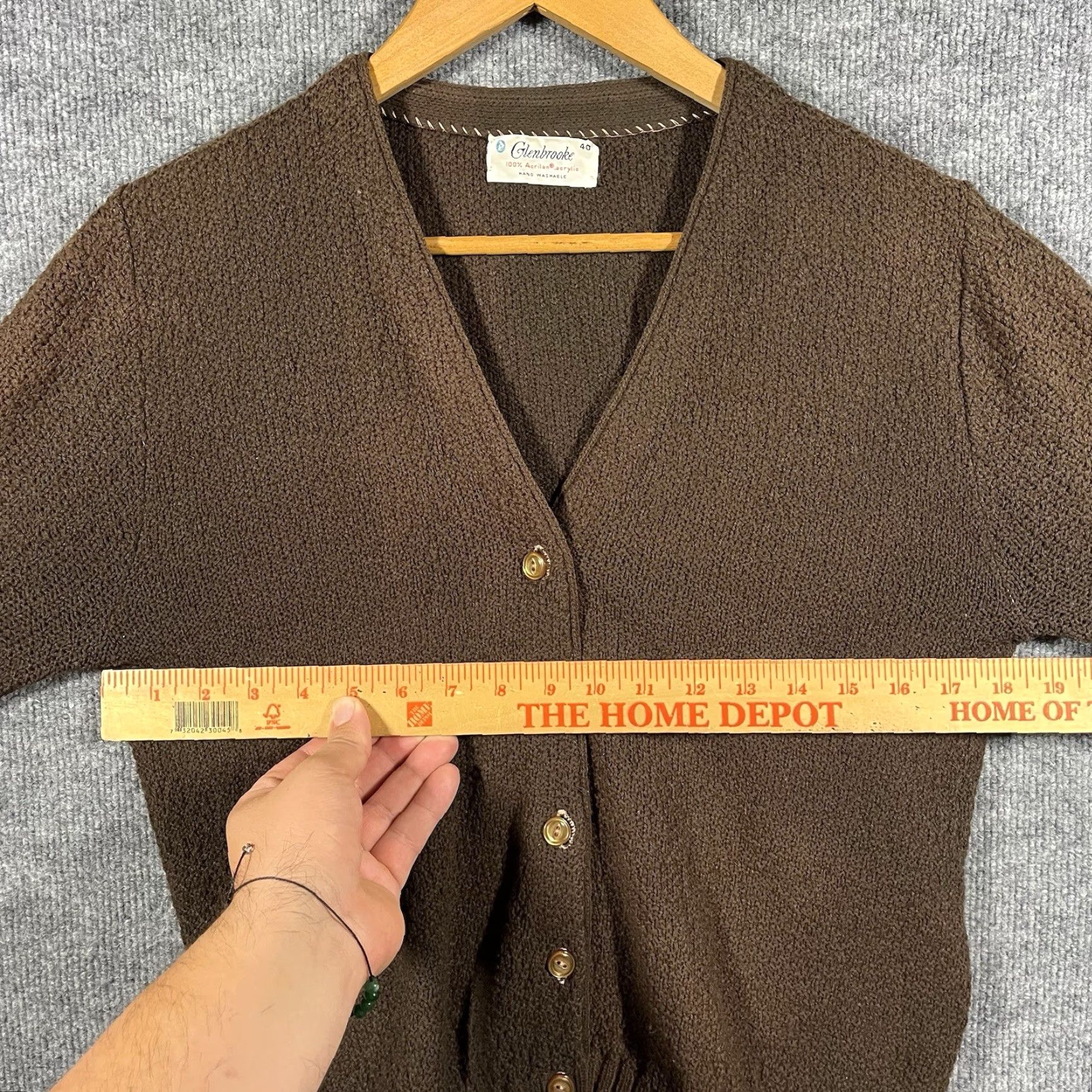Vintage VINTAGE Glenbrooke Cardigan Sweater Medium Brown Button Down 60s 70s Classic Women Ladies Size M / US 6-8 / IT 42-44 - 5 Thumbnail