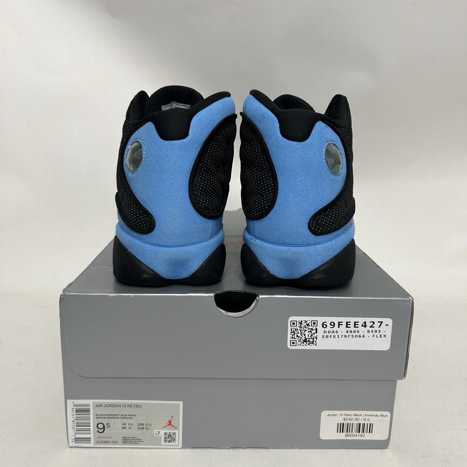 Jordan Brand Nike Air Jordan 13 Retro OG “Black University Blue” Size US 9.5 / EU 42-43 - 4 Thumbnail