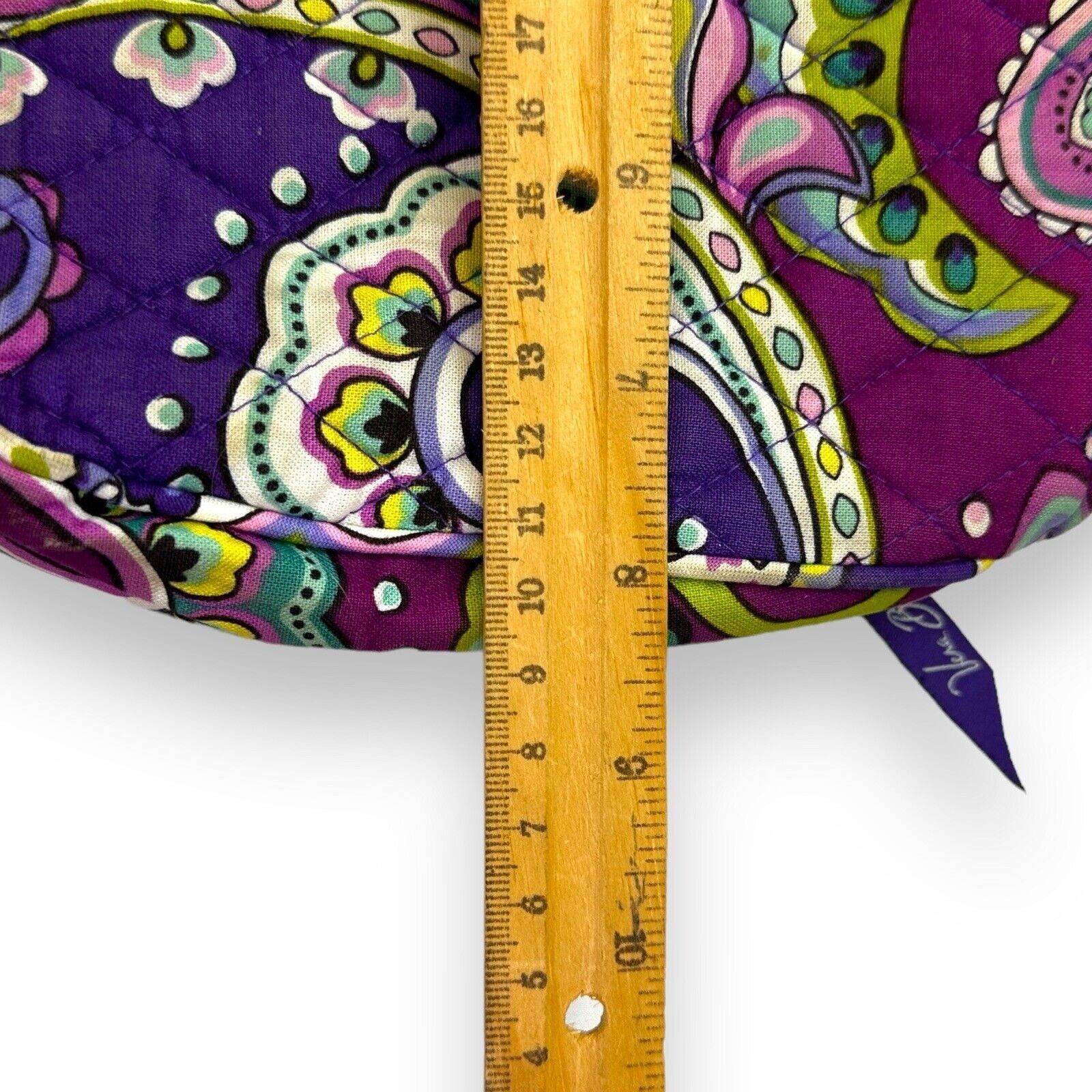 Vera Bradley Vera Bradley Purple Teal Paisley Crossbody Bag Storage EUC Size ONE SIZE - 14 Thumbnail