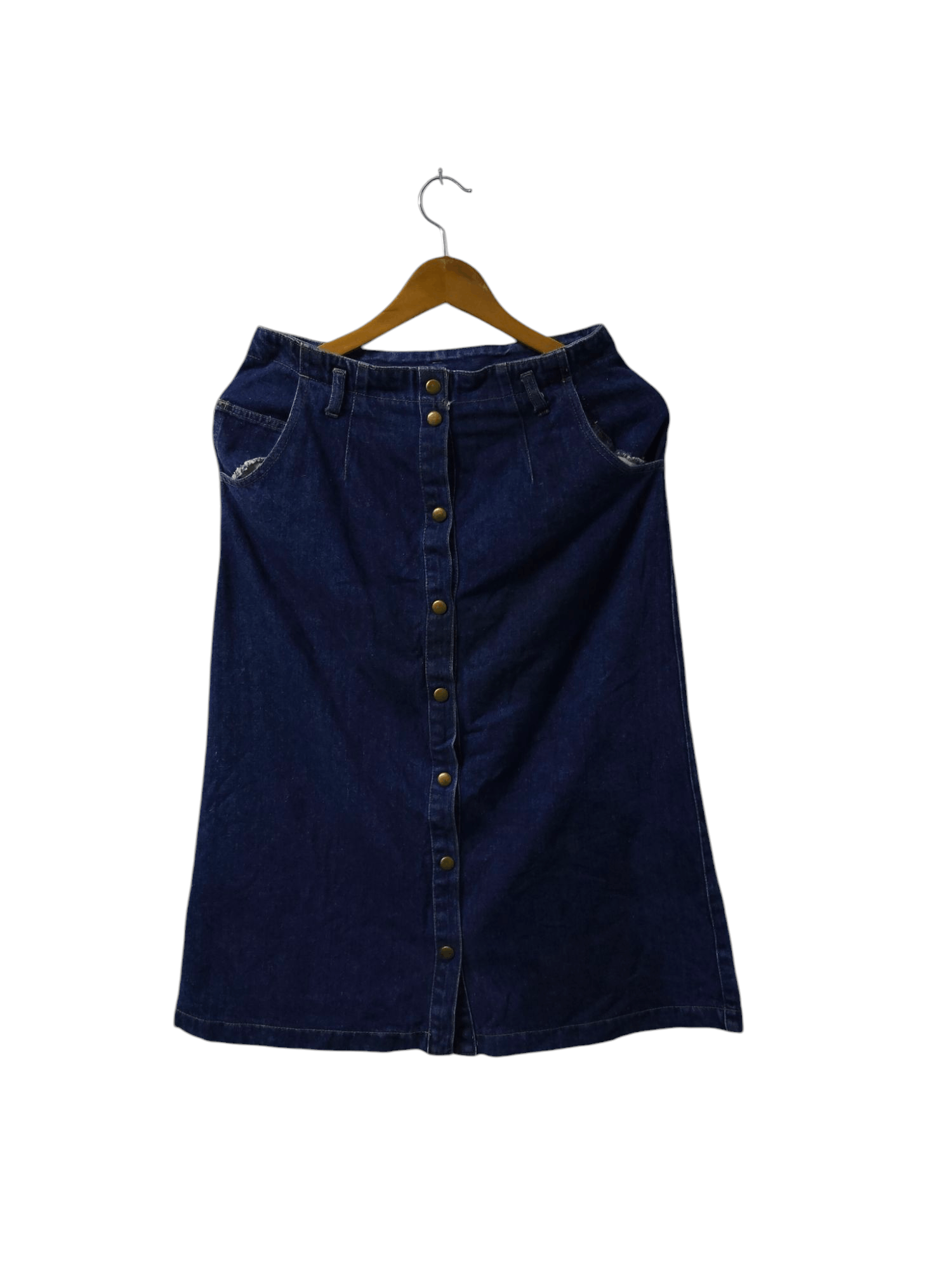 Japanese Brand × Vintage vintage DENVER CLUB denim snap button skirt Size 29" - 1 Thumbnail