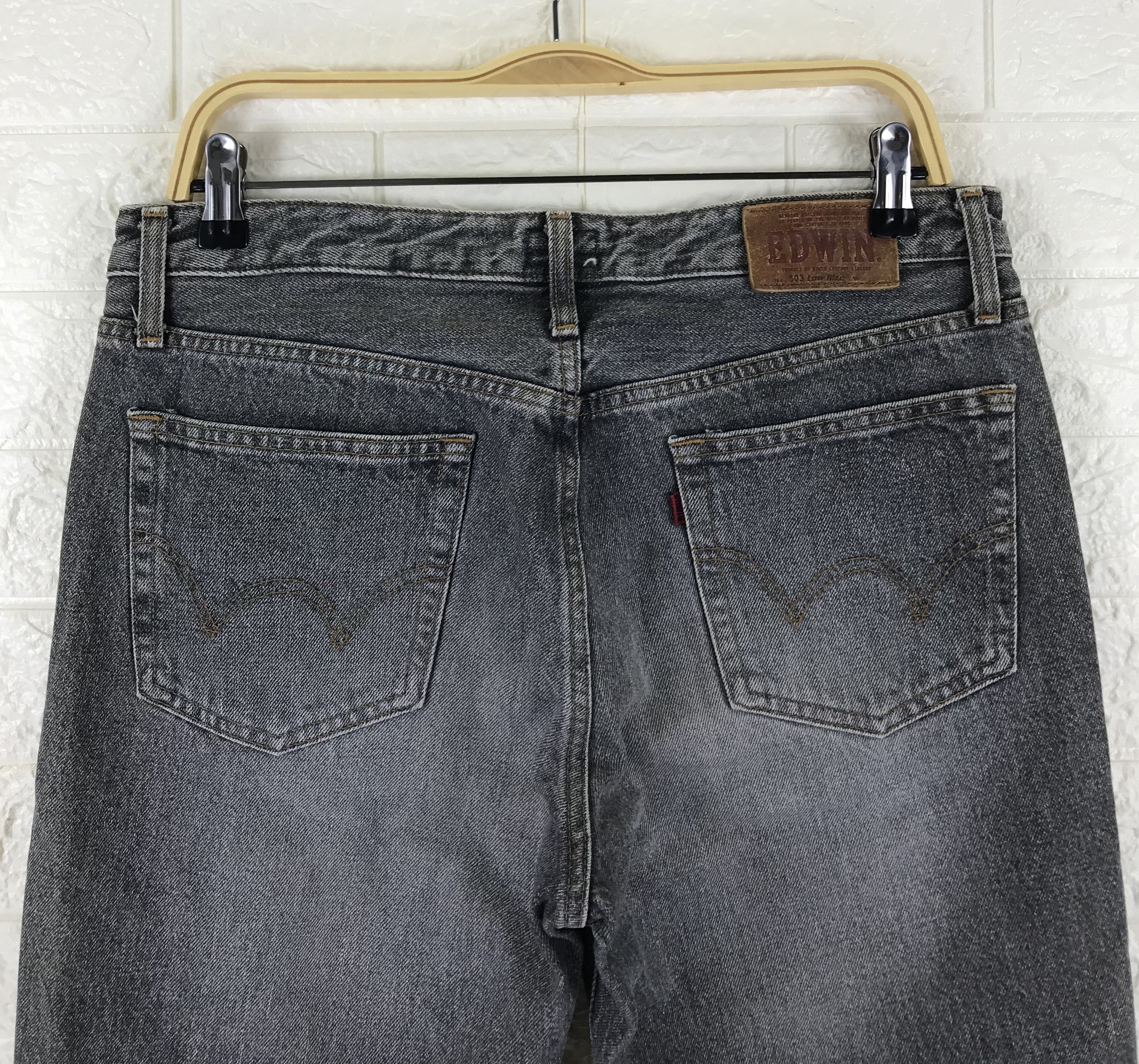 Edwin Vintage Edwin 503 Regular Faded Black Jeans Size US 32 / EU 48 - 6 Thumbnail