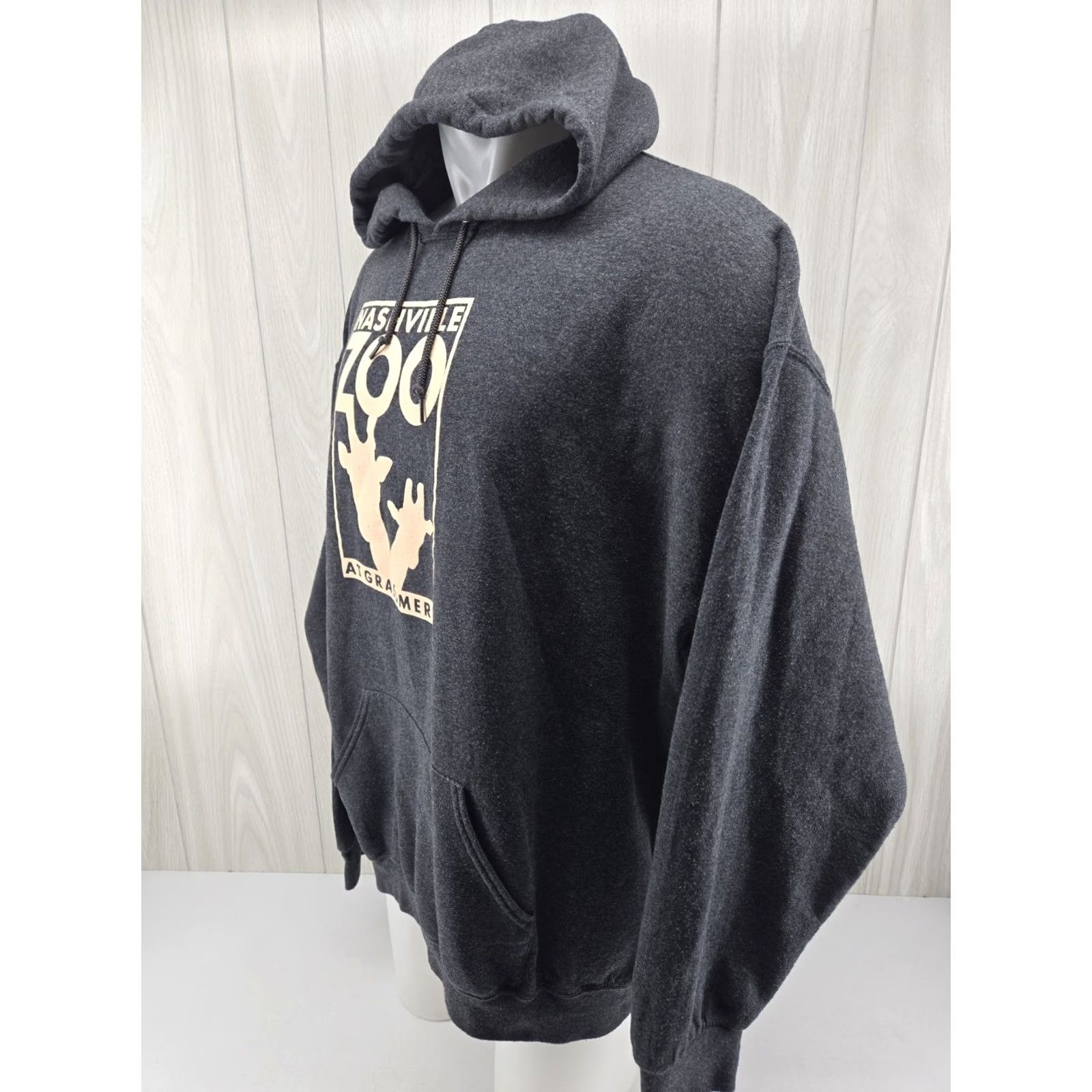 Jerzees VINTAGE Nashville Zoo At Grassmere Hoodie Adults 2XL Gray Sweatshirt Souvenir Size US XXL / EU 58 / 5 - 4 Thumbnail