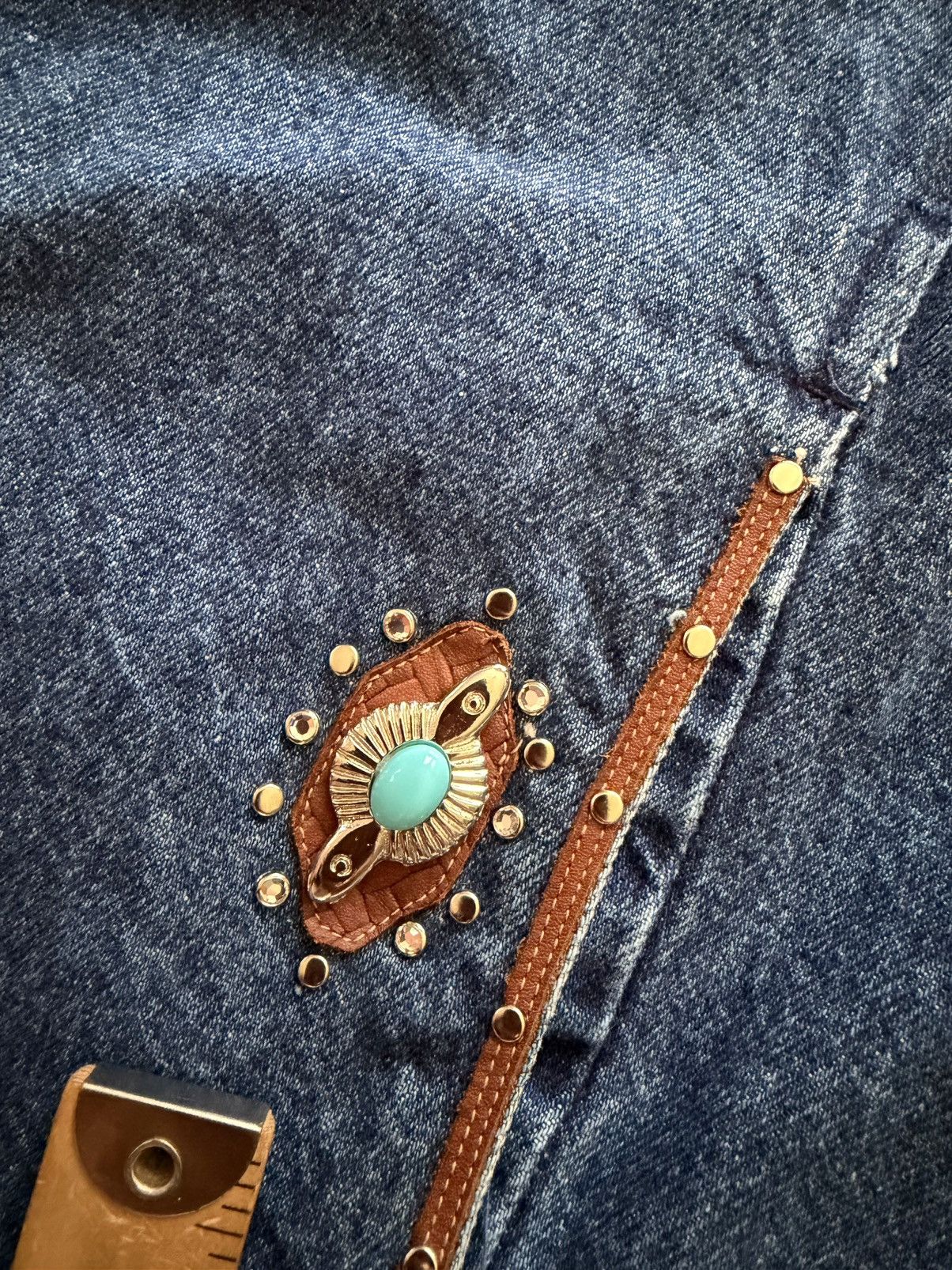 Vintage Vintage David David Denim Western Denim Jacket Blazer Sz 2XL Size XXL / US 16-18 / IT 52-54 - 3 Thumbnail