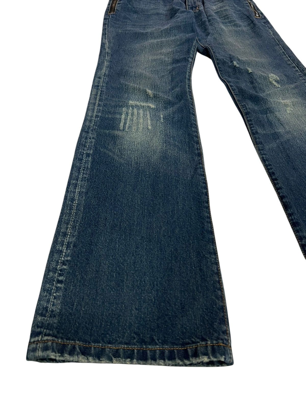 If Six Was Nine × Japanese Brand × Seditionaries 🌈90s style m.f.editorial Flare Mud Wash Jean Japan Size US 31 - 3 Thumbnail